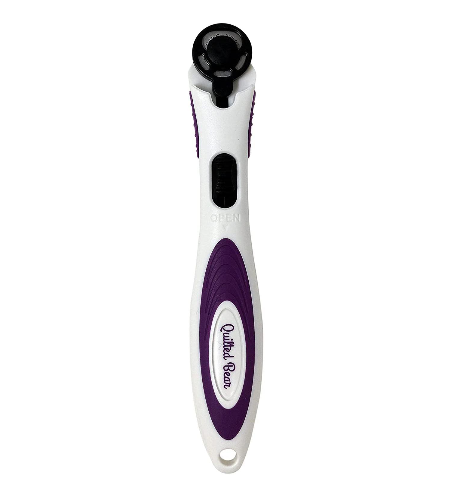 The Quilted Bear Rotary Cutter - Ergonomic Soft Grip Rotary Cutter with Easy Blade Replace System (18mm) - Buy Online on SooperMarket.com