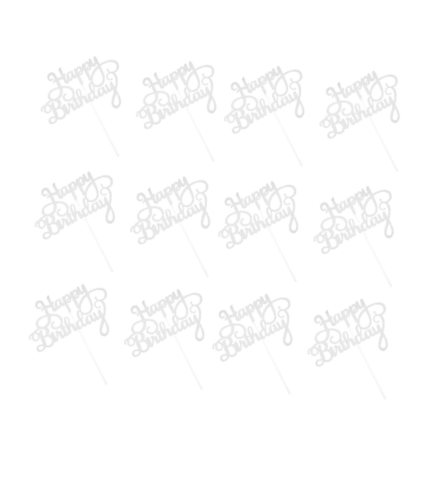 Warmhm Cupcake Toppers Birthday 20pcs Birthday Cake Insert Paper Bath Products Glitter Baby Cake Topper Birthday - Buy Online on SooperMarket.com