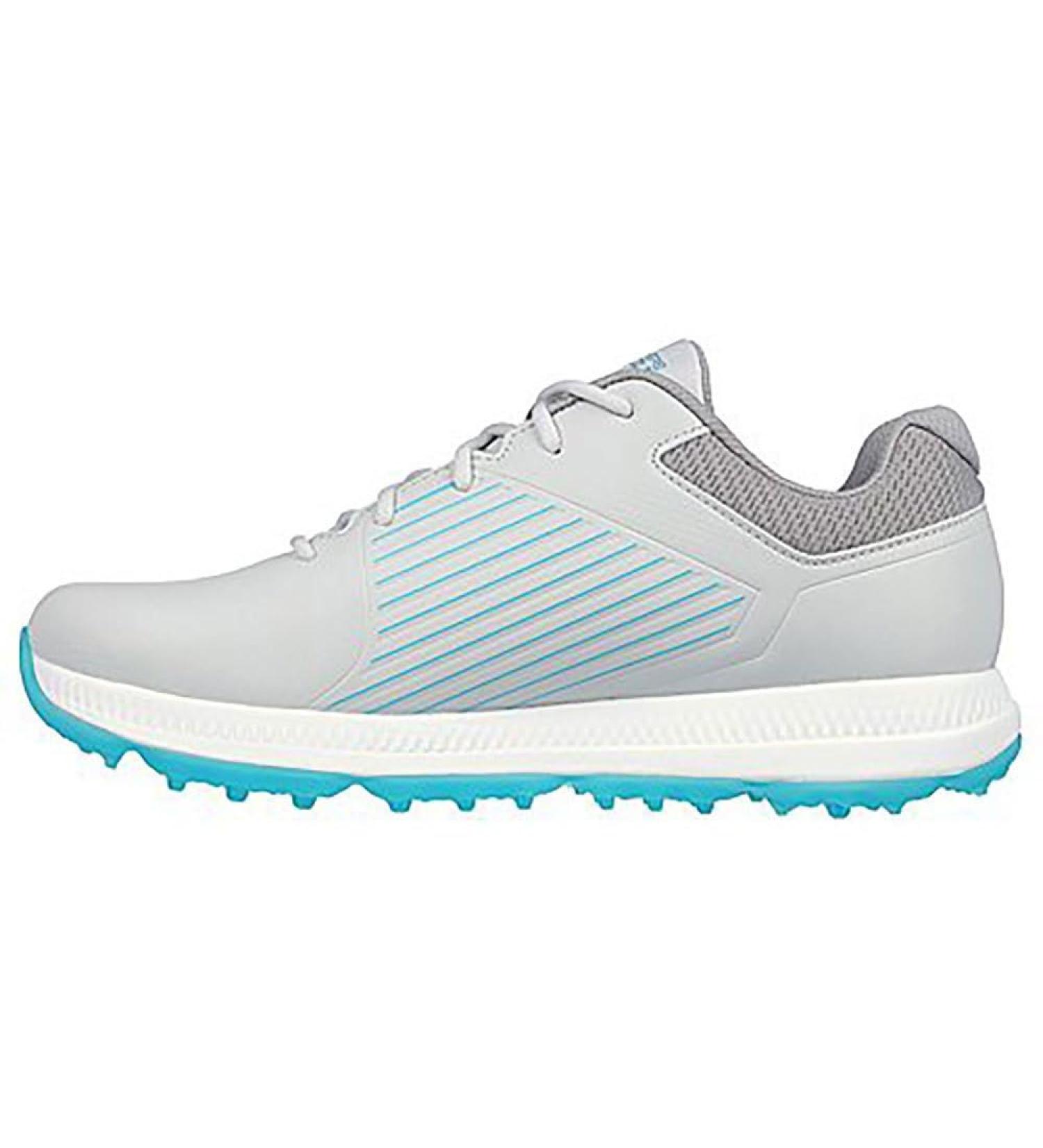 Skechers Women's Go Golf Elite 5 Arch Fit Waterproof Golf Shoes - Gray Turquoise - EU 38.5 - International Shipping Available - Buy Online on SooperMarket.com