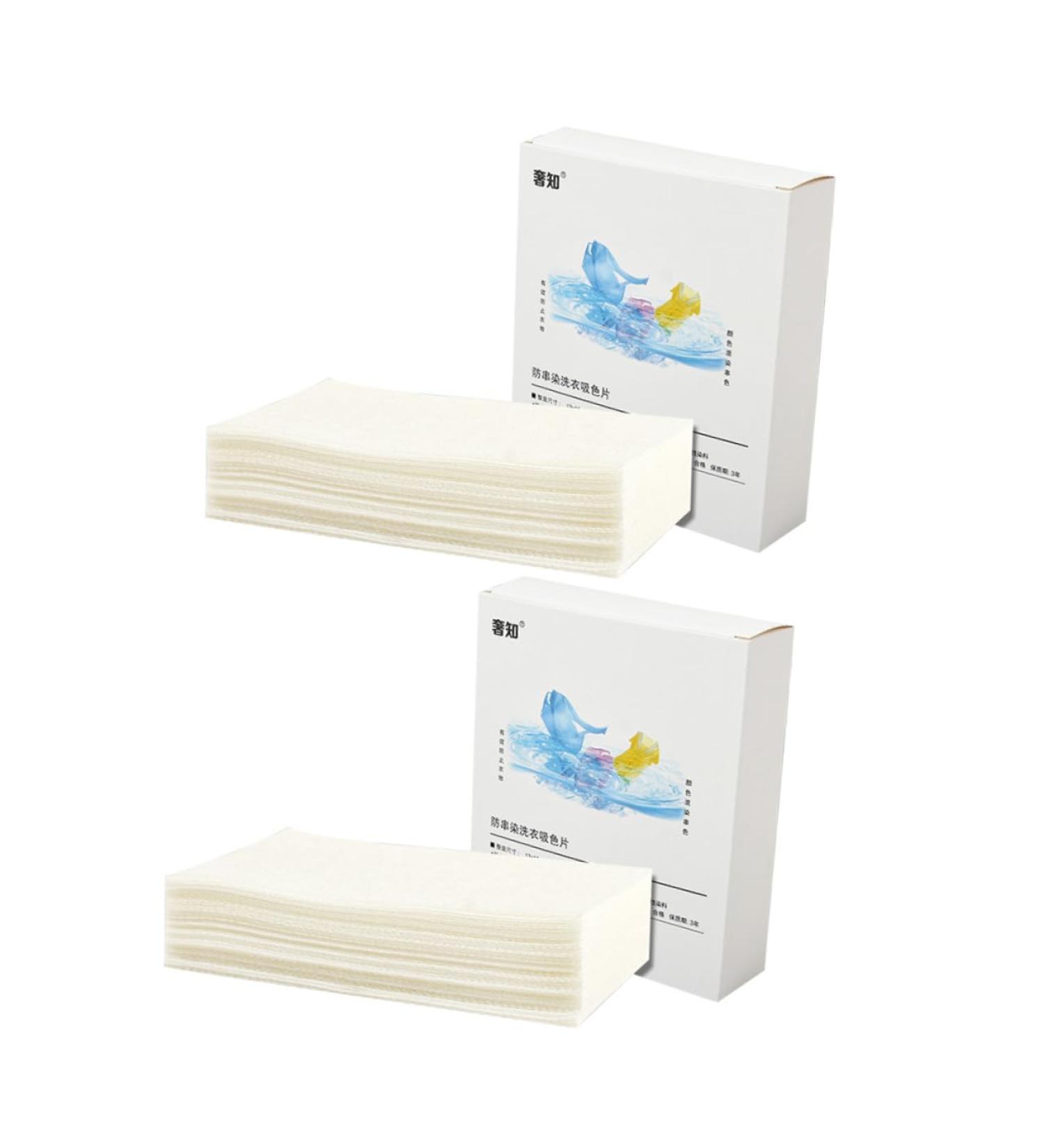 BCOATH 2 Boxes Absorbing Film Washing Machine Lint Catcher Washing Supplies Grabber Stain Remover Laundry Dyeing Cloth Laundry Color Keeper Clothes White Non-woven Fabric Blotting Paper - Buy Online on SooperMarket.com