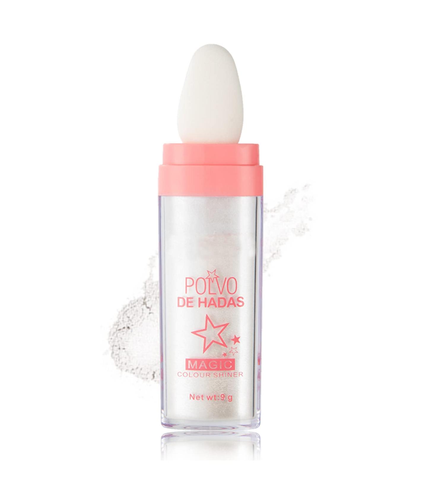 Polvo De Hadas White Moonbeam Body Glitter Highlighter Stick - Makeup Powder for Face, Eyes, Lips, Hair - Glow & Shine Brightening Formula - Buy Online on SooperMarket.com
