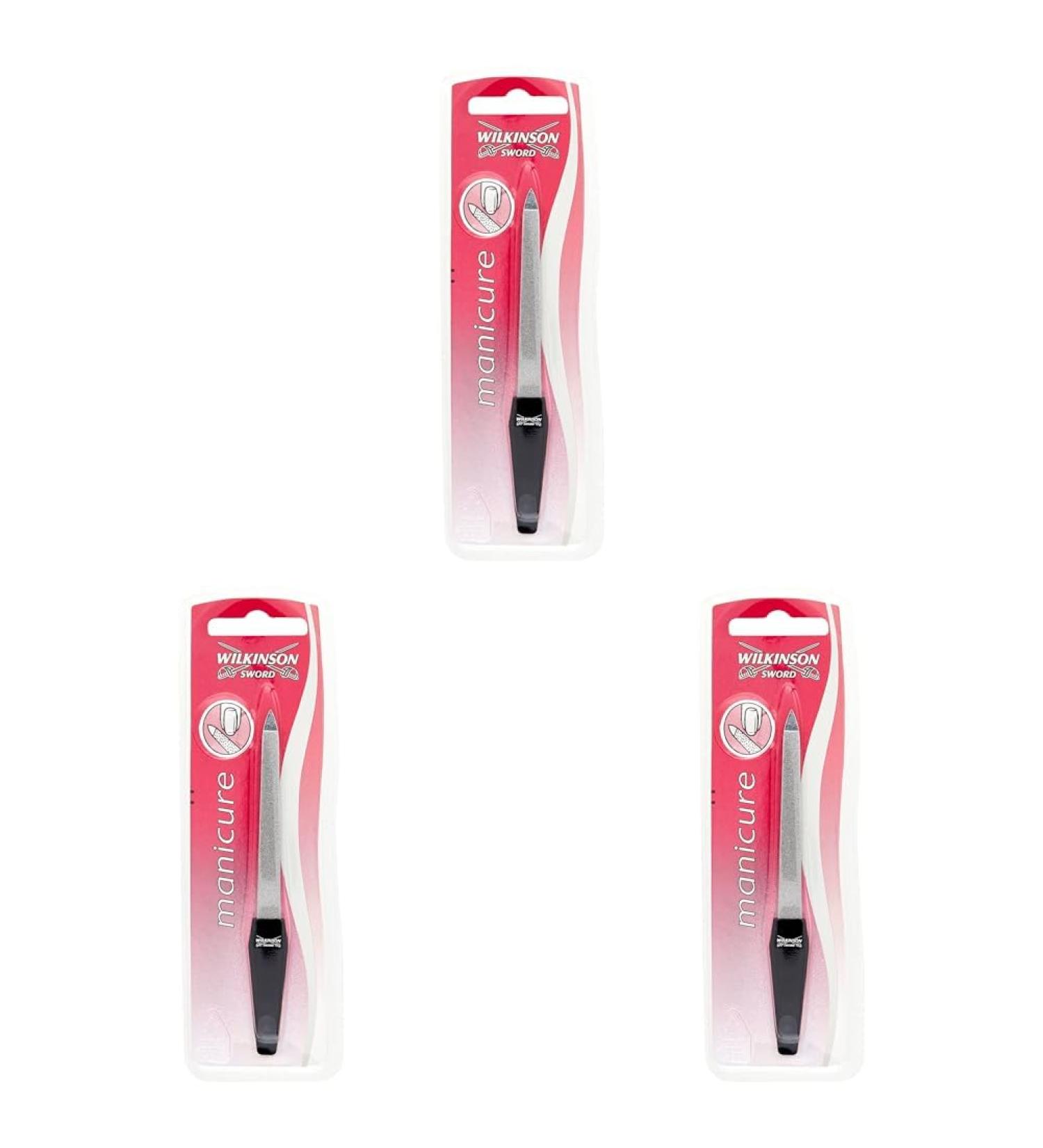 Wilkinson Sword Sapphire Nail File - 13 cm Manicure Set (Pack of 3) | International Shipping Available - Buy Online on SooperMarket.com