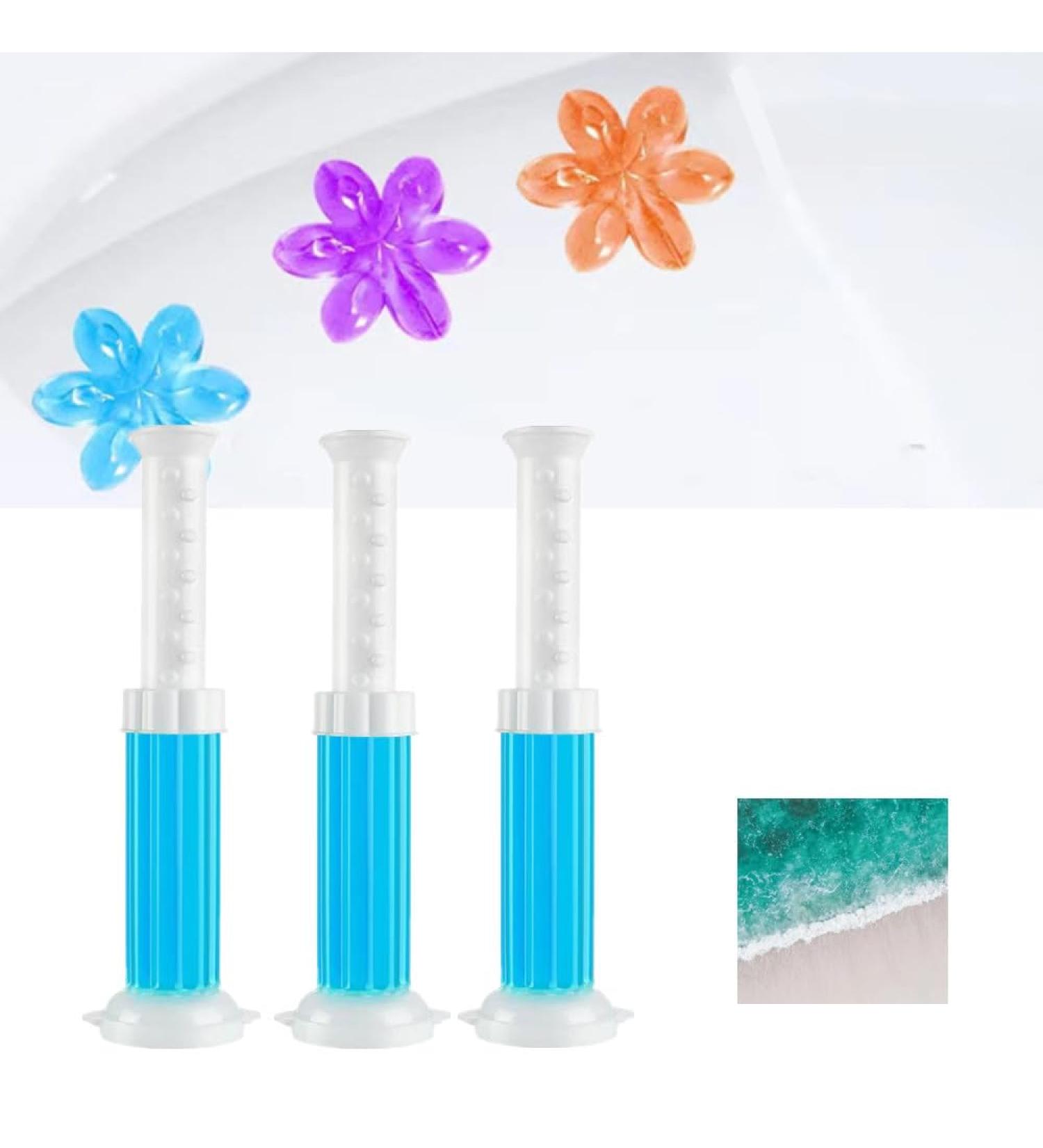 Toilet Gel Stamps - 3 Pack | 36 Toilet Bowl Stamps | Long-Lasting Floral Scent | Refreshing Toilet Gel Refills - Buy Online on SooperMarket.com