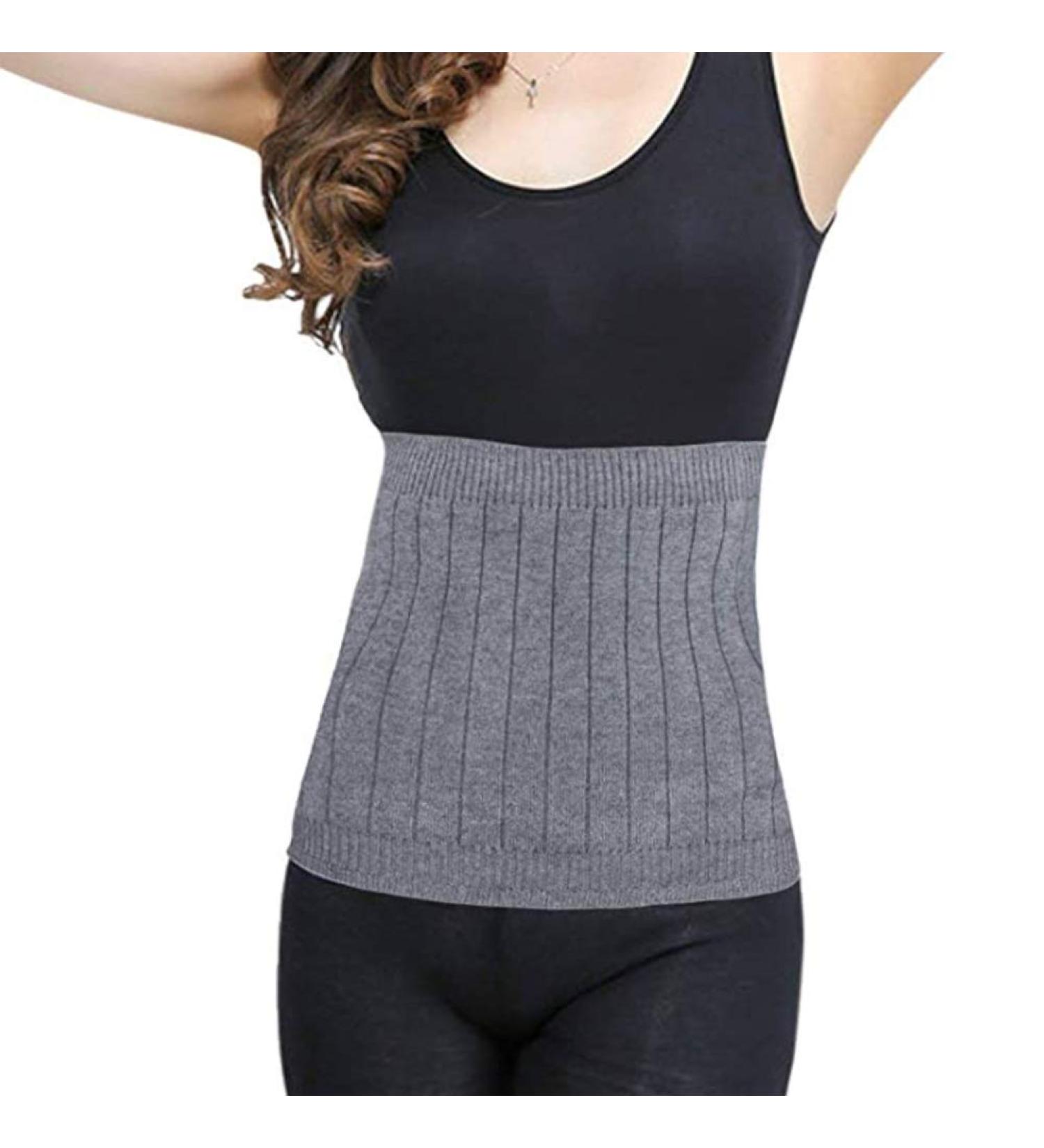 Thermal Lumbar Support Lower Back Belt Brace Cashmere Knit Stomach Kidney Warmer Thicken Thermal Cashmere Knit Warmer Band Abdominal Binder Stomach Lumbar Lower Back Support Brace Waist Grey (m) - Buy Online on SooperMarket.com