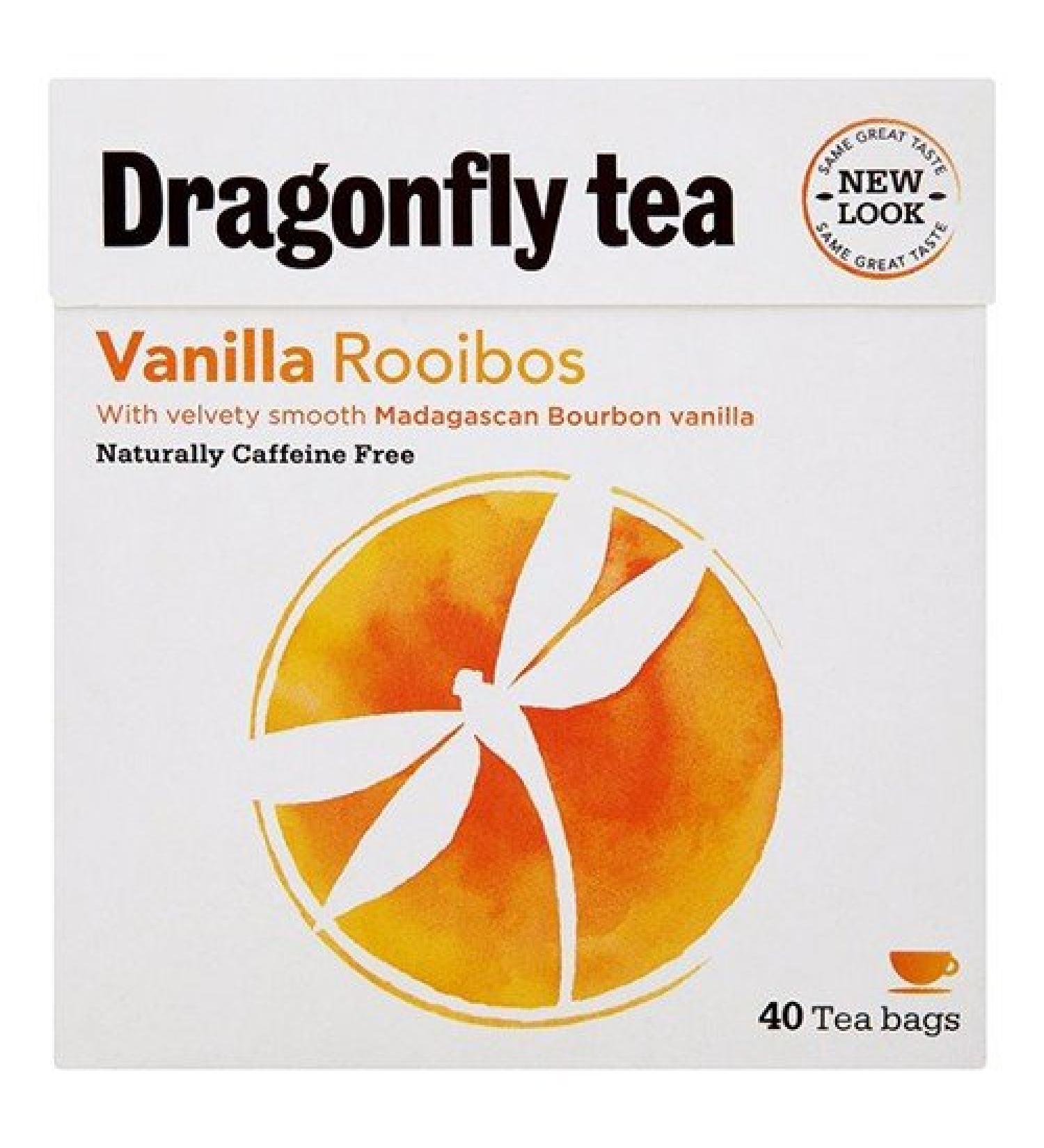 (10 PACK) - Dragonfly Tea - Vanilla Rooibos Tea | 40 Bag | 10 PACK BUNDLE
