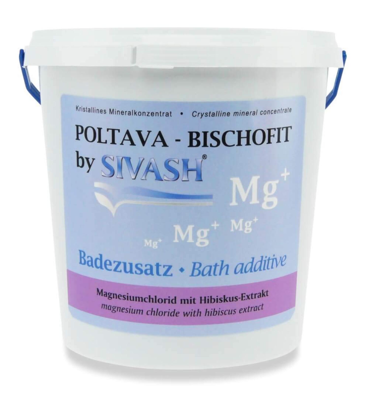 Magnesium Bath Salt - Crystalline Bischofite Bath Additive with Hibiscus Extract 1200g - Magnesium Chloride Hexahydrate