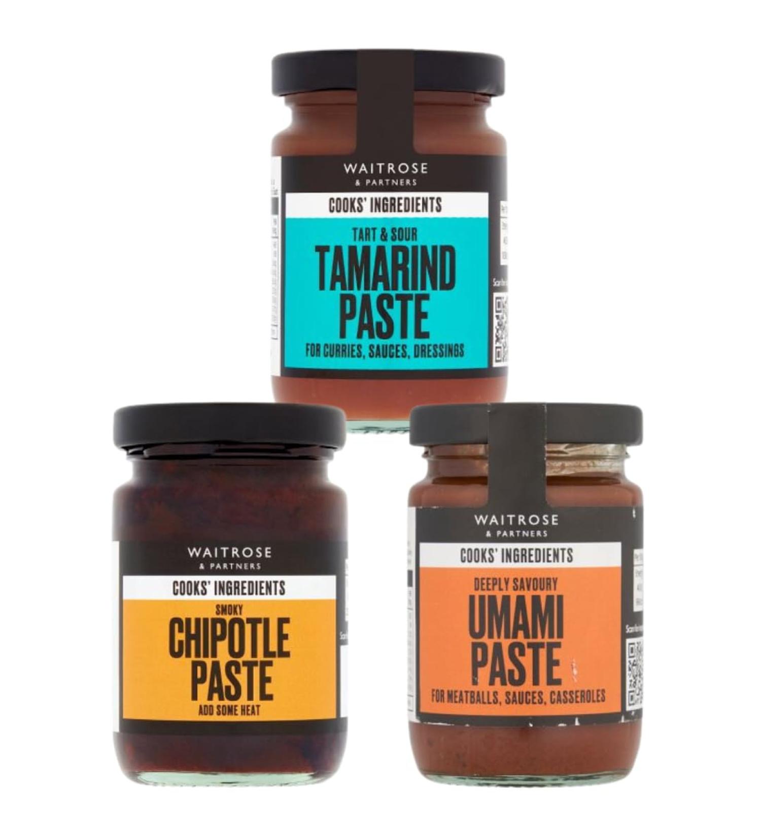 Food Paste Bundle with Cooks Ingredients Tamarind Paste 100g Smoky Chipotle Paste 95g and Umami Paste 95g (3 Pack) - Buy Online on SooperMarket.com