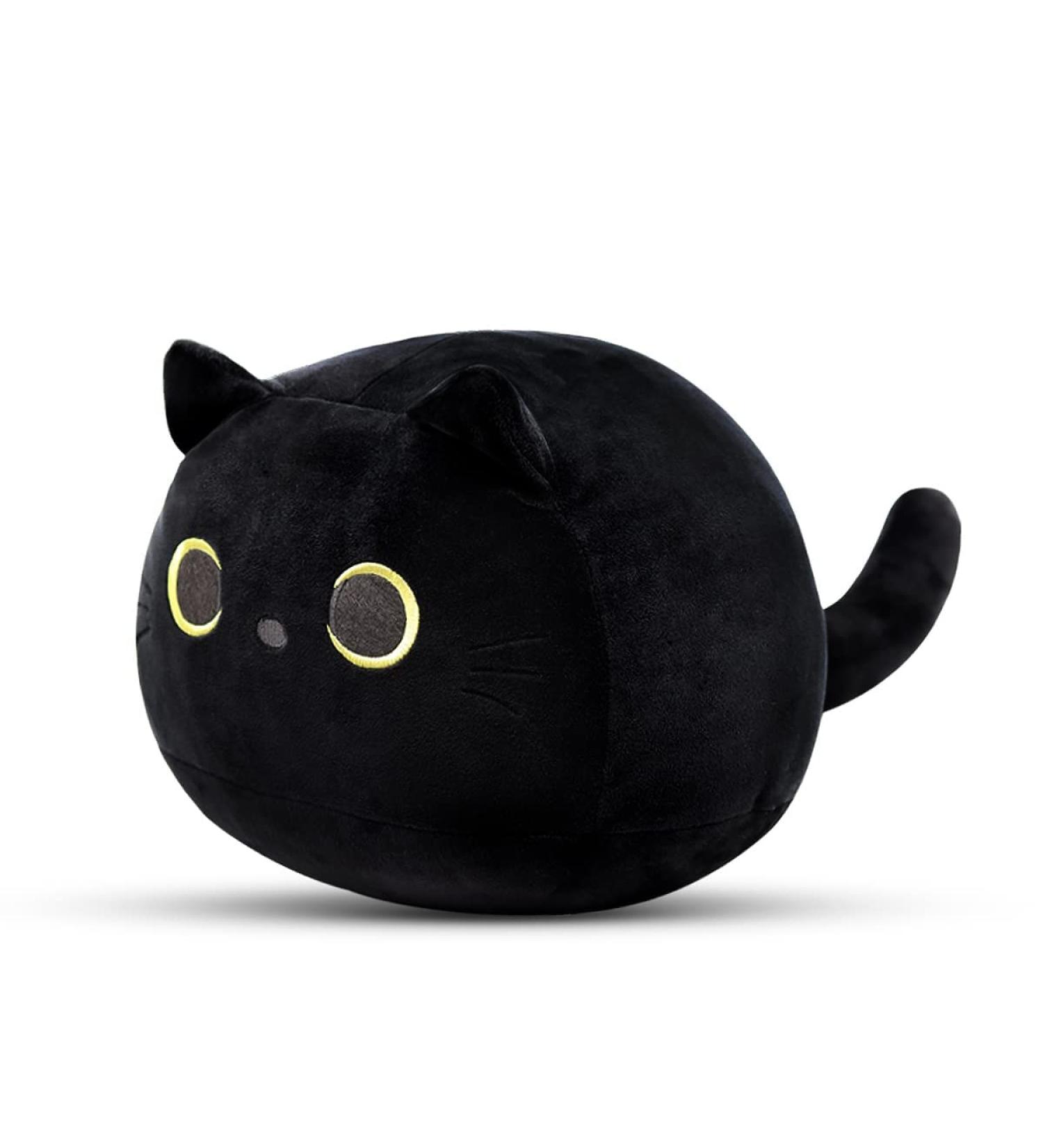 DNFASCHI Black Cat Plush Pillow Toy - Soft Stuffed Animal Cat Plushie for Kids - 20cm Cute Black Cat Stuffed Doll - Birthday for Boys Girls (Black-20cm) (HMHM20CM) - Buy Online on SooperMarket.com