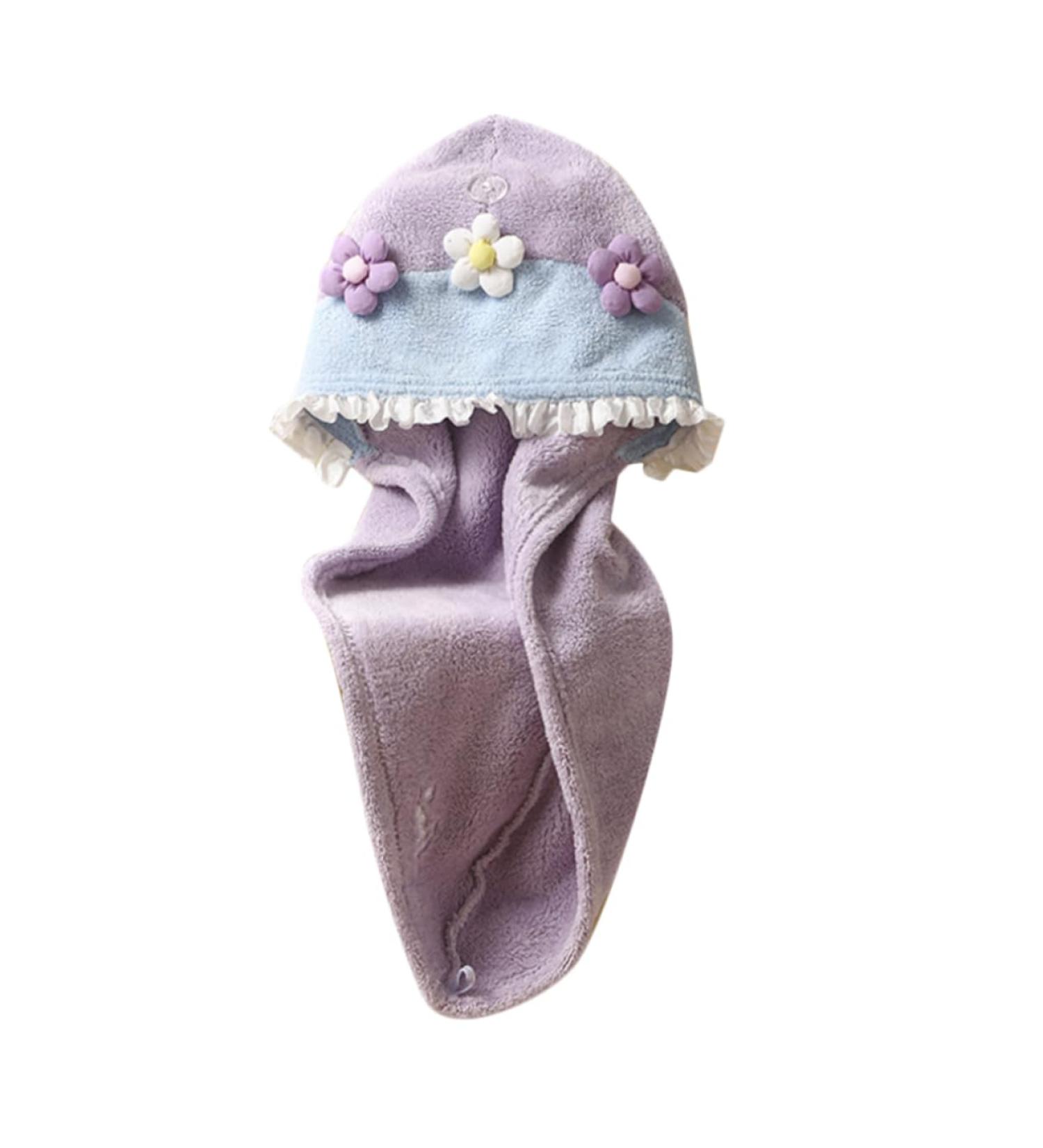 Beavorty Dry Hair Cap Hair Drying Cap Shower Caps Washcloth Turban Bathing Cap Hair Drying Hat Cute Rapid Hair Drying Hat Rapid Drying Hat The Flowers Towel Bath Skirt Scarf Coral Fleece As Shown 65.00X25.00X0.50CM - Buy Online on SooperMarket.com