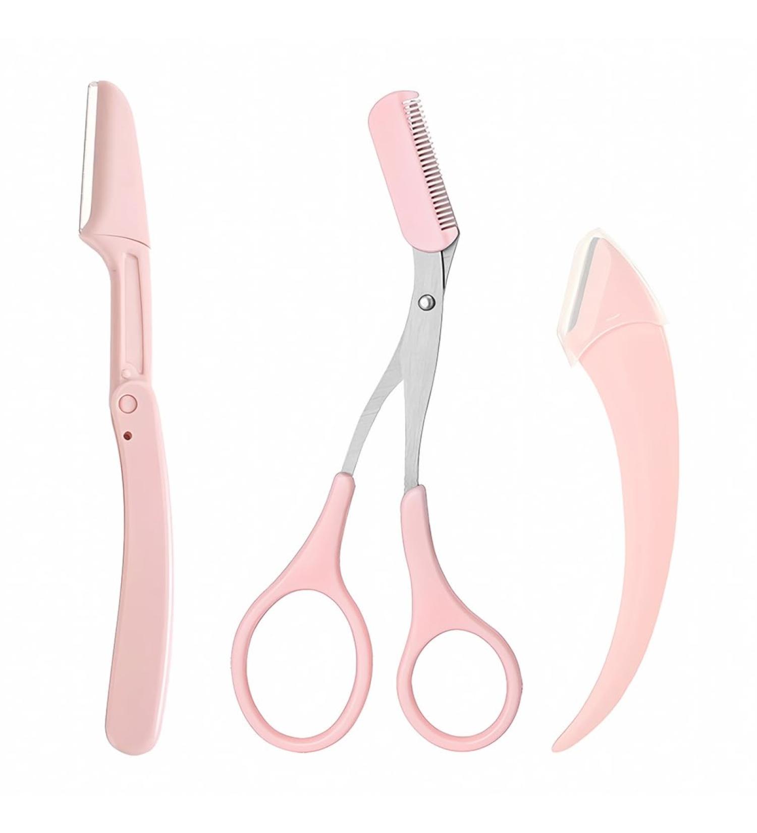 Buy Professional Eyebrow Trim Tools - SSRDFU 3 PCs Set with Precision Scissors & Mini Comb for Men & Women - Buy Online on SooperMarket.com