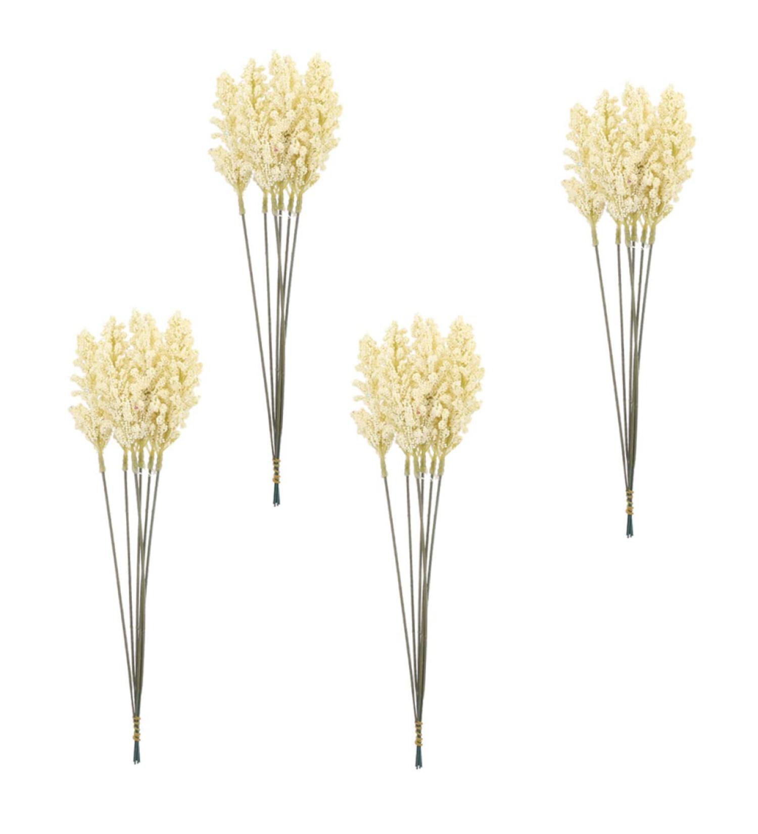 Amosfun 24pcs Wheat Ear Flower Silk Flower Office Decore Window Trim Decor for Living Room Fake Wheat Ear Wheat Decoration Natural Decorate Artificial Flower Straw Flower Arrangement Beige 30X1.5CM - Buy Online on SooperMarket.com