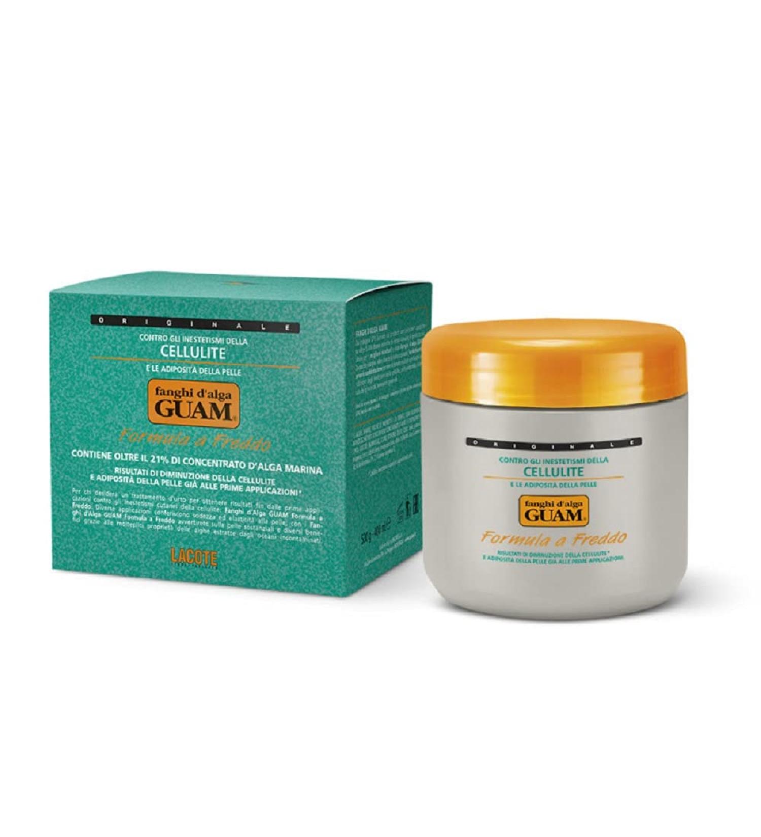 GUAM Cold Formula Seaweed Body Wrap 500gr - Cooling Anti-Cellulite Wrap for Thighs & Legs | Mud Mask for Body Sculpting & Firming - Buy Online on SooperMarket.com