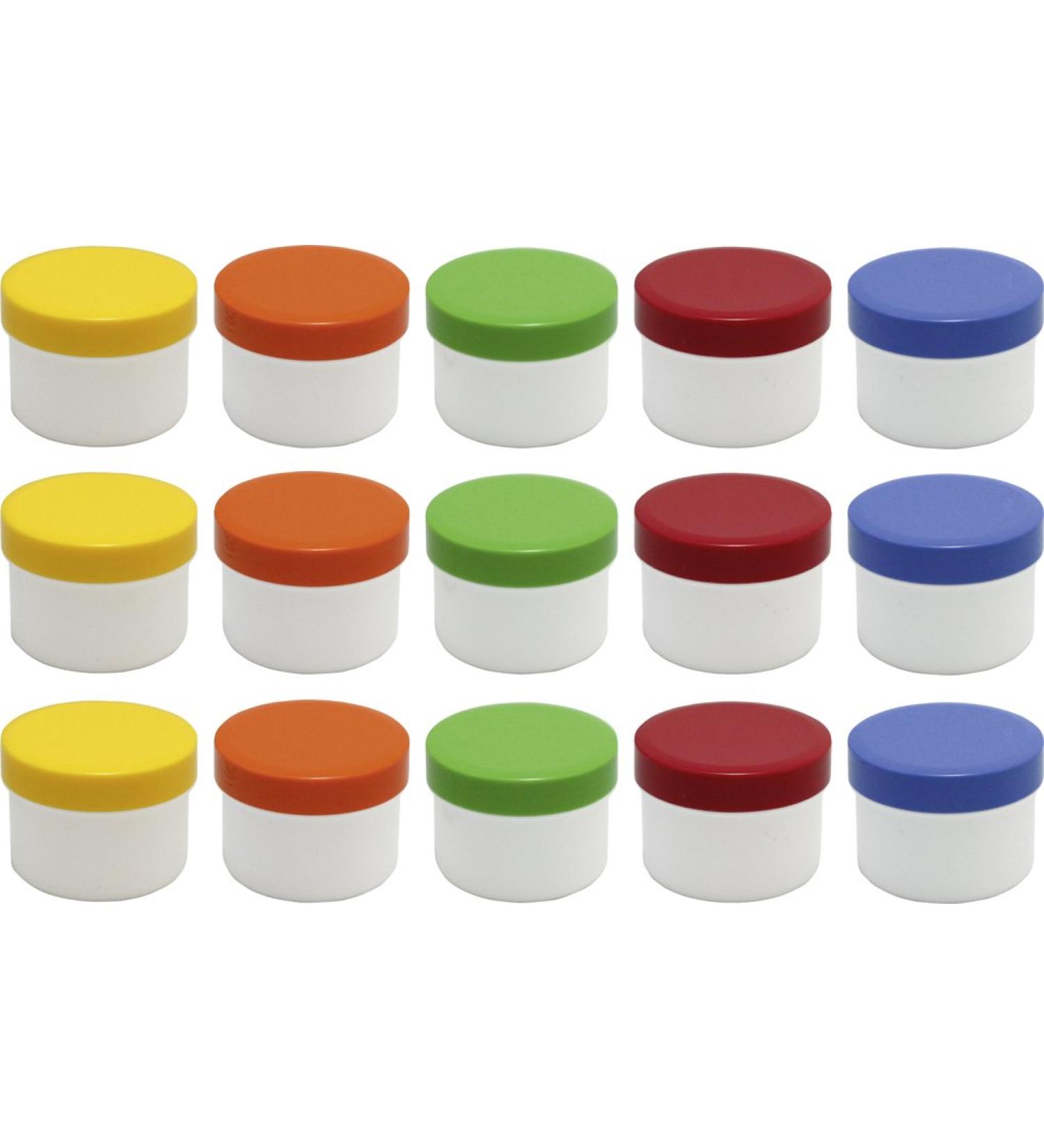 15 Ointment Jars 35ml with Colored Lids - Premium Cream & Ointment Containers Made in Germany | International Shipping - Buy Online on SooperMarket.com