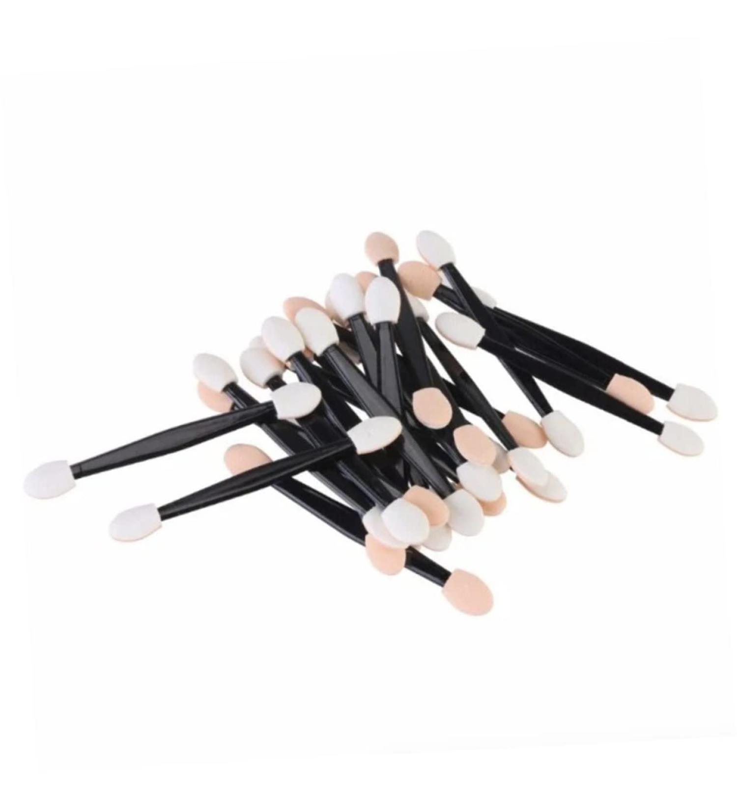 FOYTOKI 100 Pcs Cosmetic Eyeshadow Eyeshadow Brush Eyeshadow Makeup Double Head Eyeshadow Black Size 2 Black - Buy Online on SooperMarket.com