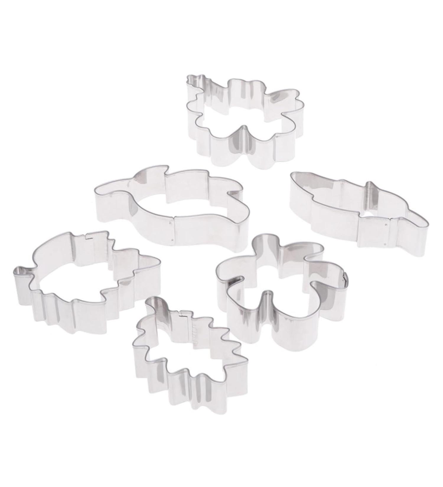 IMIKEYA 6 Pcs 430 Fondant Mold DIY Cake Mold DIY Baking Molds Dessert Molds Stainless Steel Molds Cookie Fruit medium Silver - Buy Online on SooperMarket.com