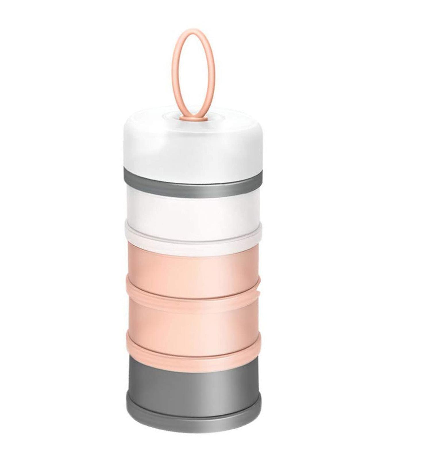 Kaptin Non-Spill Portable Baby Milk Powder Dispenser - BPA Free Snack Container (Pink) | 4 Feeds - Buy Online on SooperMarket.com