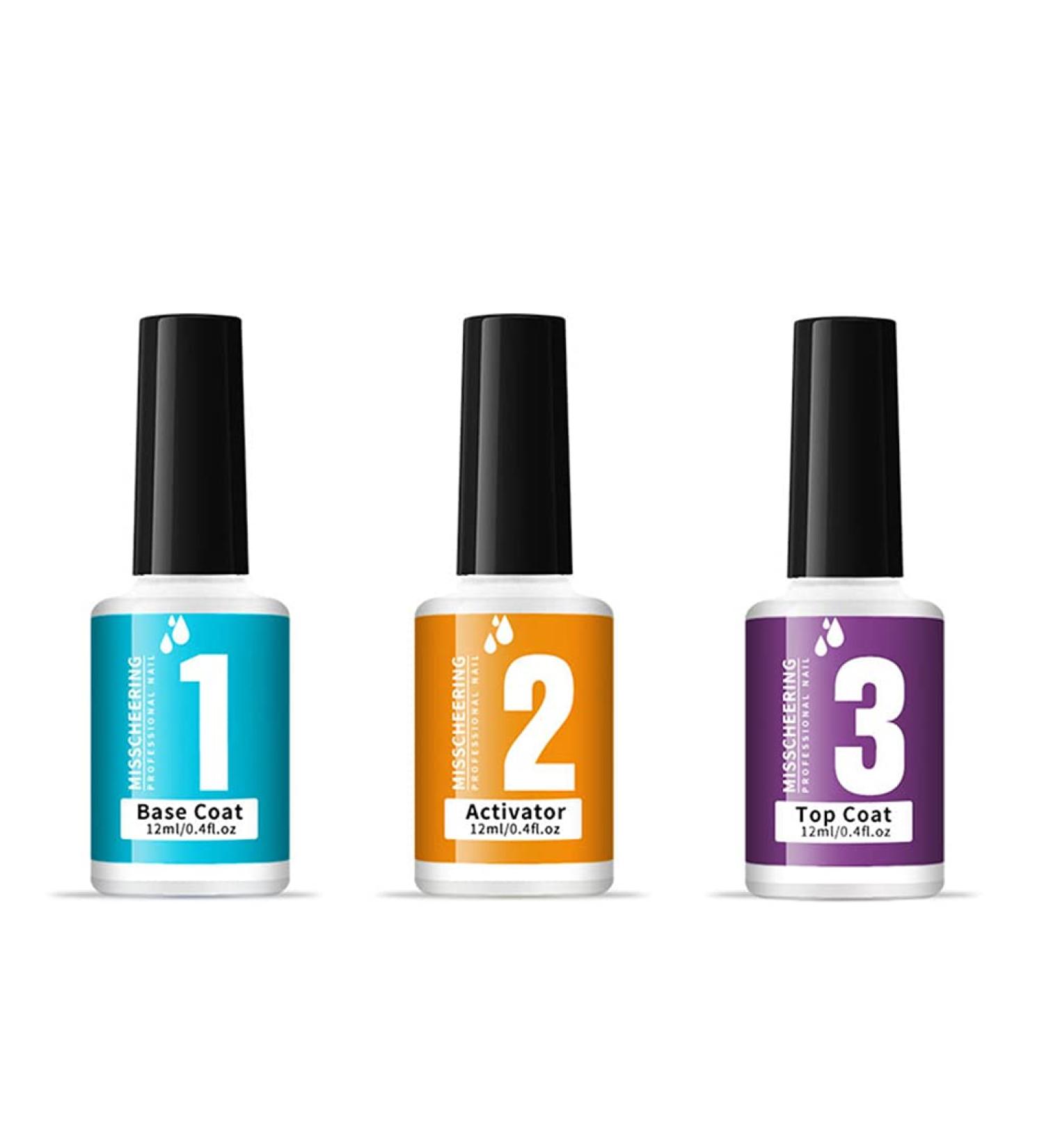 Dip Powder Liquid Set With Base Coat/Top Coat Dipping Powder System Essential Kit For French Nail Art Manicure Polish Set  - Buy Online on SooperMarket.com