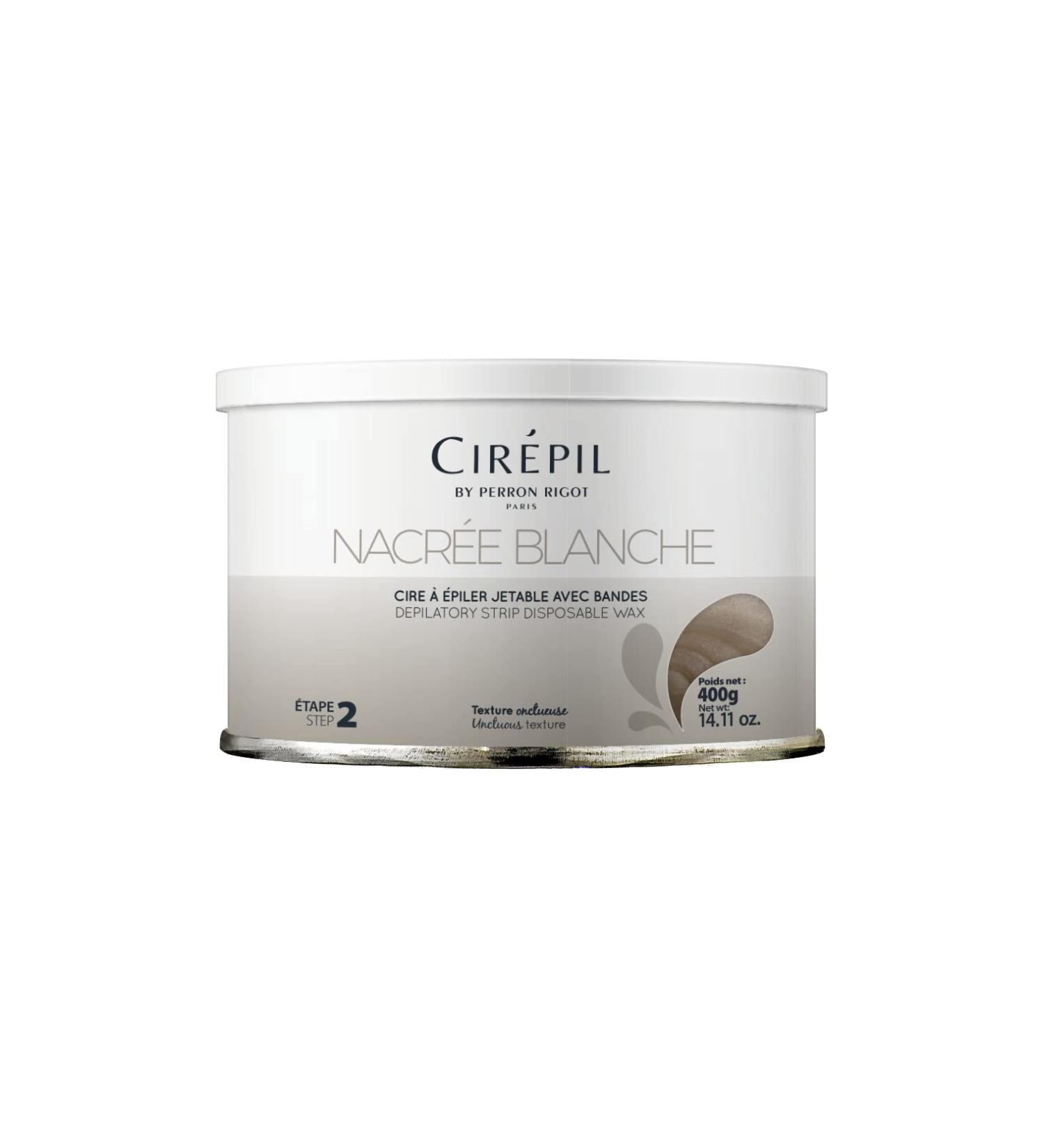 Cirepil Nacre Blanche Wax - 400g / 14.11 oz Tin - Unscented, Onctuous Texture - for Large Areas, All Hair Types - Ultra-Thin Application, Very Efficient - Buy Online on SooperMarket.com