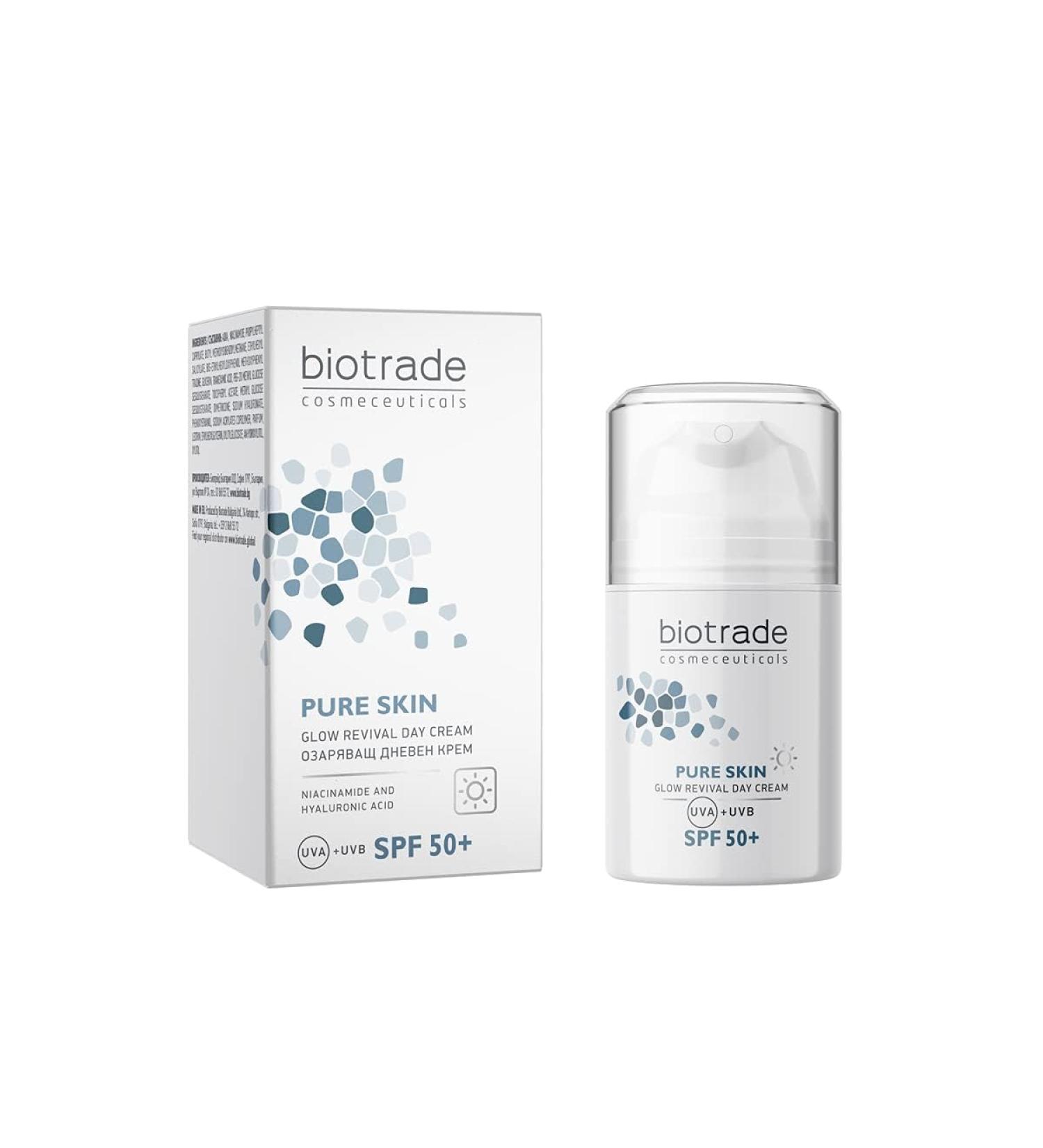 Biotrade Pure Skin Glow Revival Day Face Cream Deep Hydration Hyaluronic acid and Niacinamide 50ml - Buy Online on SooperMarket.com