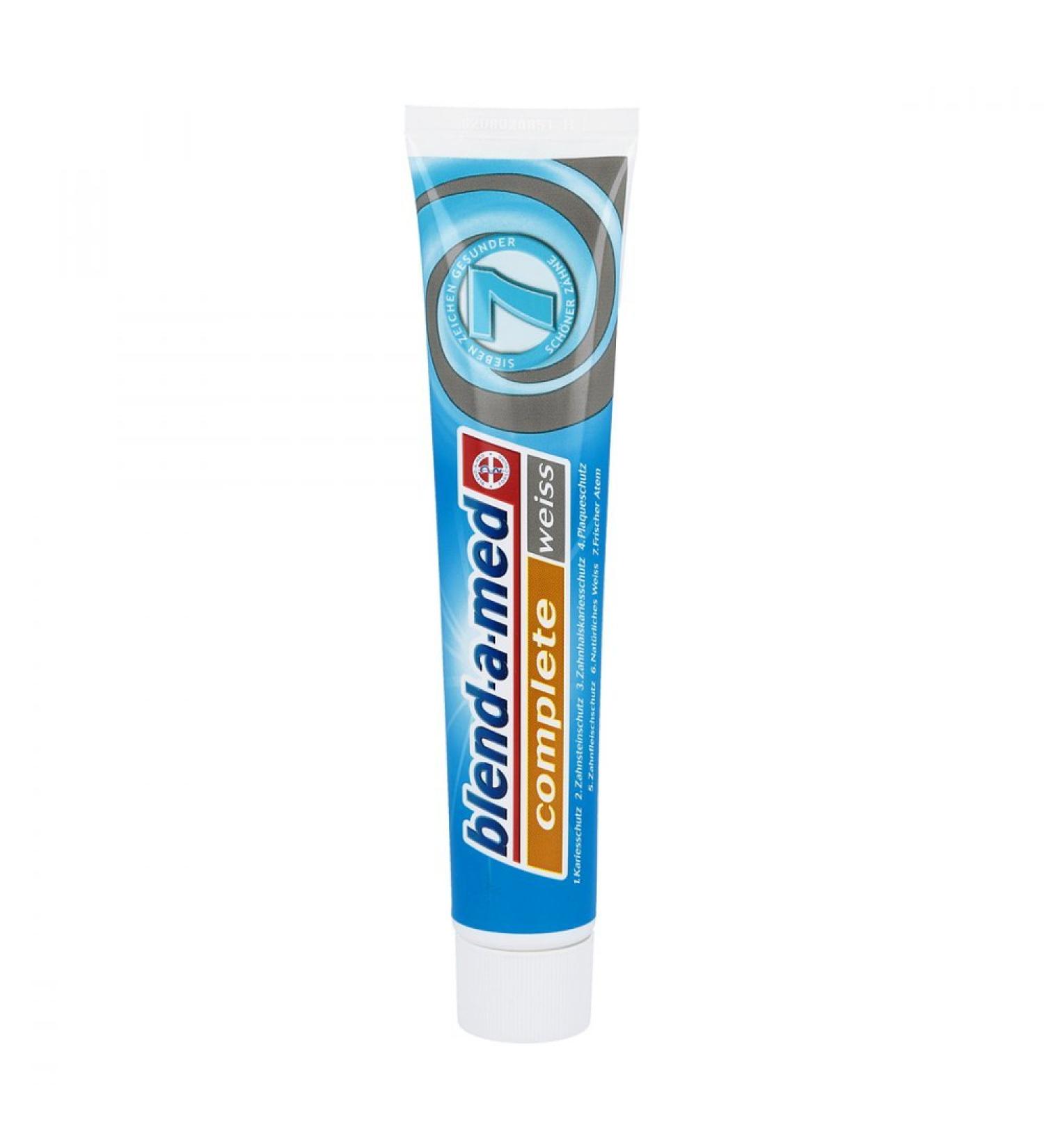 Blend-a-med Complete Plus Weiss 75ml - Advanced Teeth Whitening Toothpaste - Buy Online on SooperMarket.com