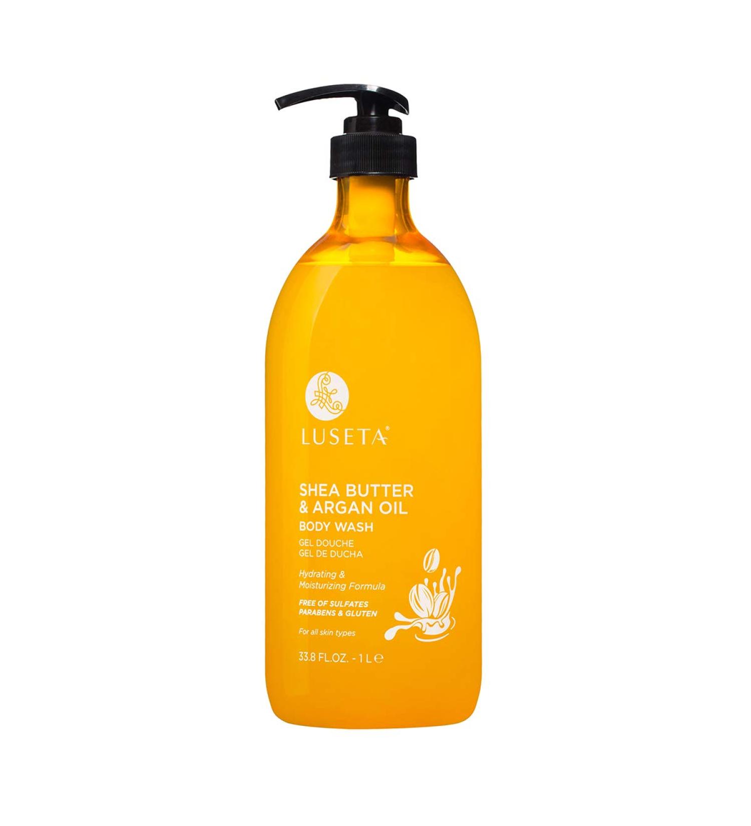 Luseta Shea Butter & Argan Oil Body Wash - Moisturizing Formula for Dry, Normal, and Combination Skin 33.8oz - Buy Online on SooperMarket.com
