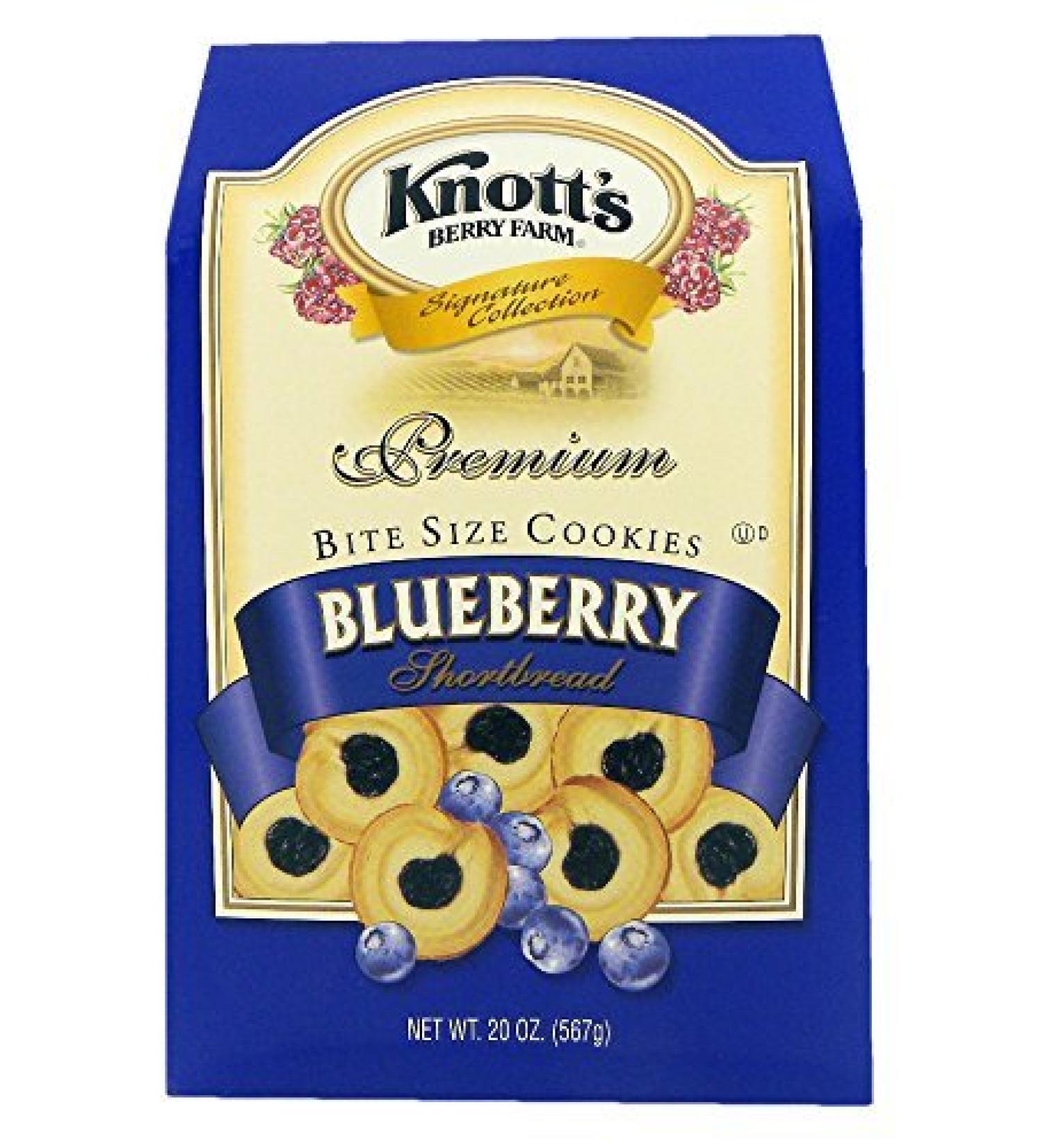 Knott's Berry Farm Blueberry Shortbread Cookies - 20 oz Box (1.25 lb) | Pack of 1 - Buy Online on SooperMarket.com