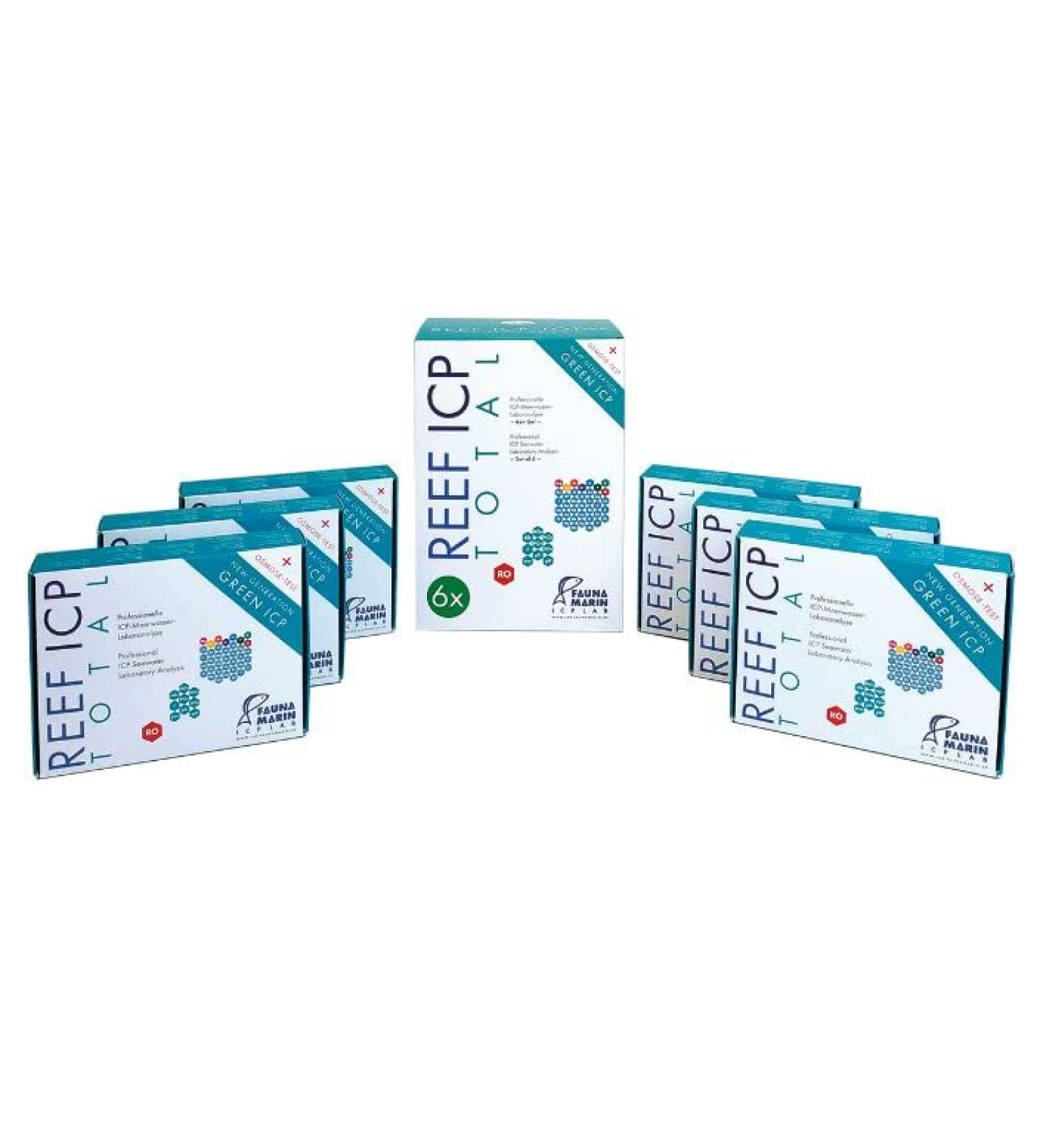 Fauna Marin Reef ICP Total 6-Pack water analysis of the most important macro and trace elements ICP Total 6-Pack