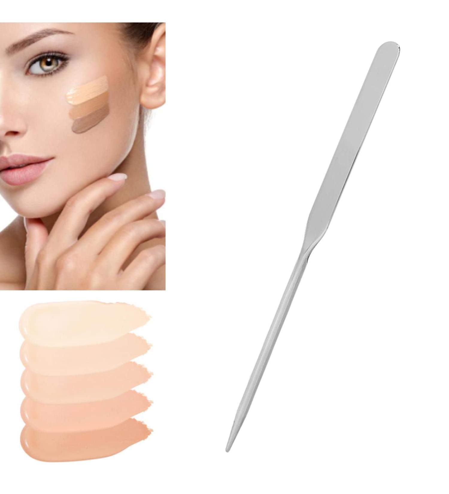 Liquid Spatula for Makeup Artists | Stainless Steel Mixing Tray & Ergonomic Stirring Rod - Perfect for Nail Art - Buy Online on SooperMarket.com