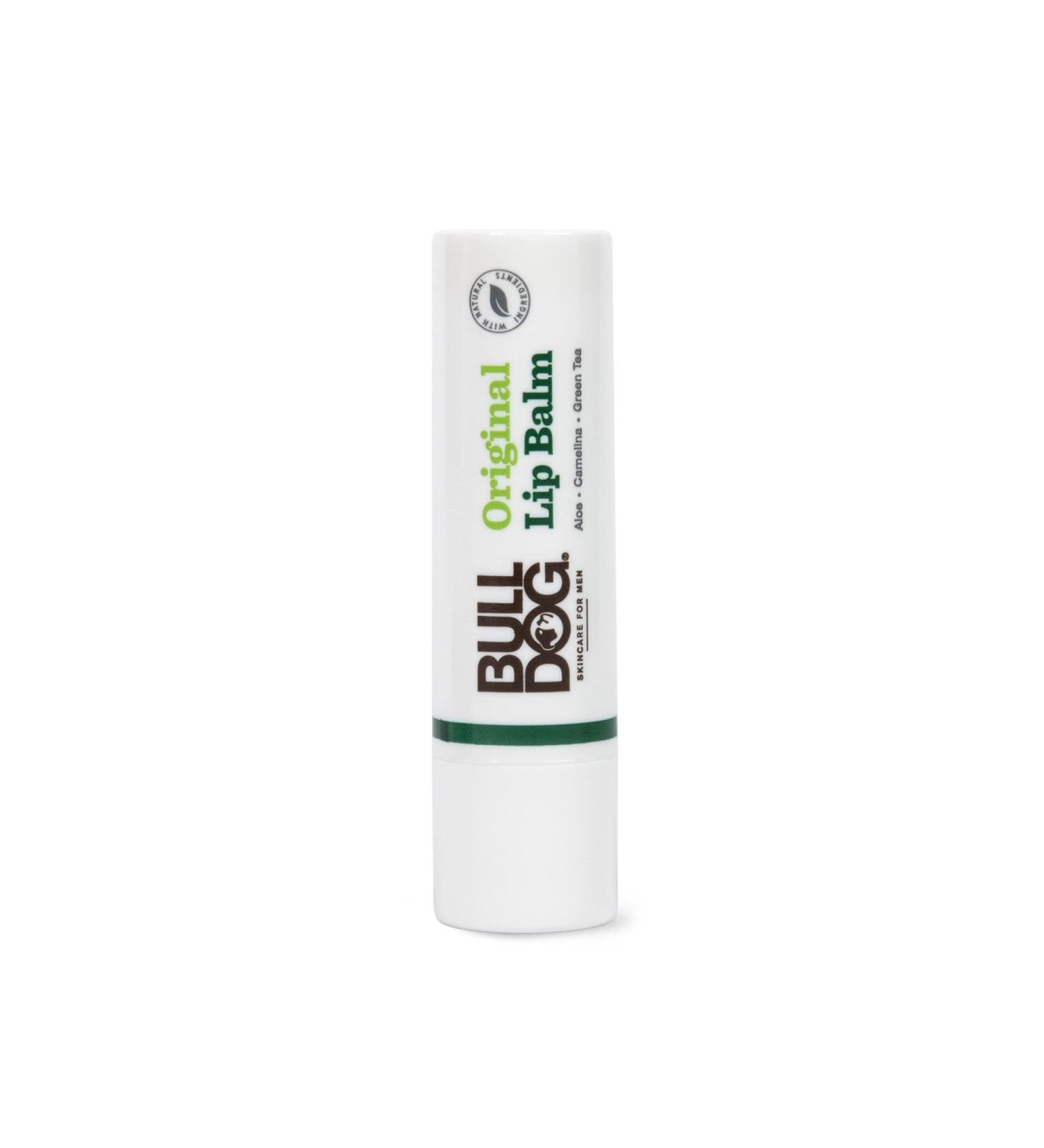 Bulldog Mens Skincare and Grooming Original Lip Balm with Peppermint Oil  0.15 Ounces