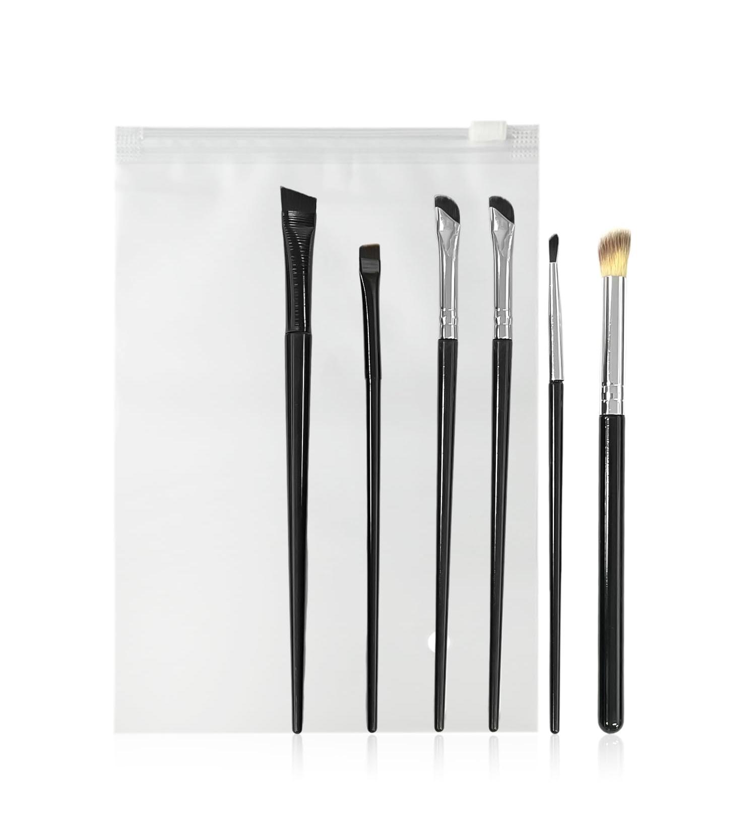 6 Eyeliner Brush Set With 1 Storage Bag Eyebrow Brush Concealer Brush Eyeliner Brush Silkworm Brush - Buy Online on SooperMarket.com