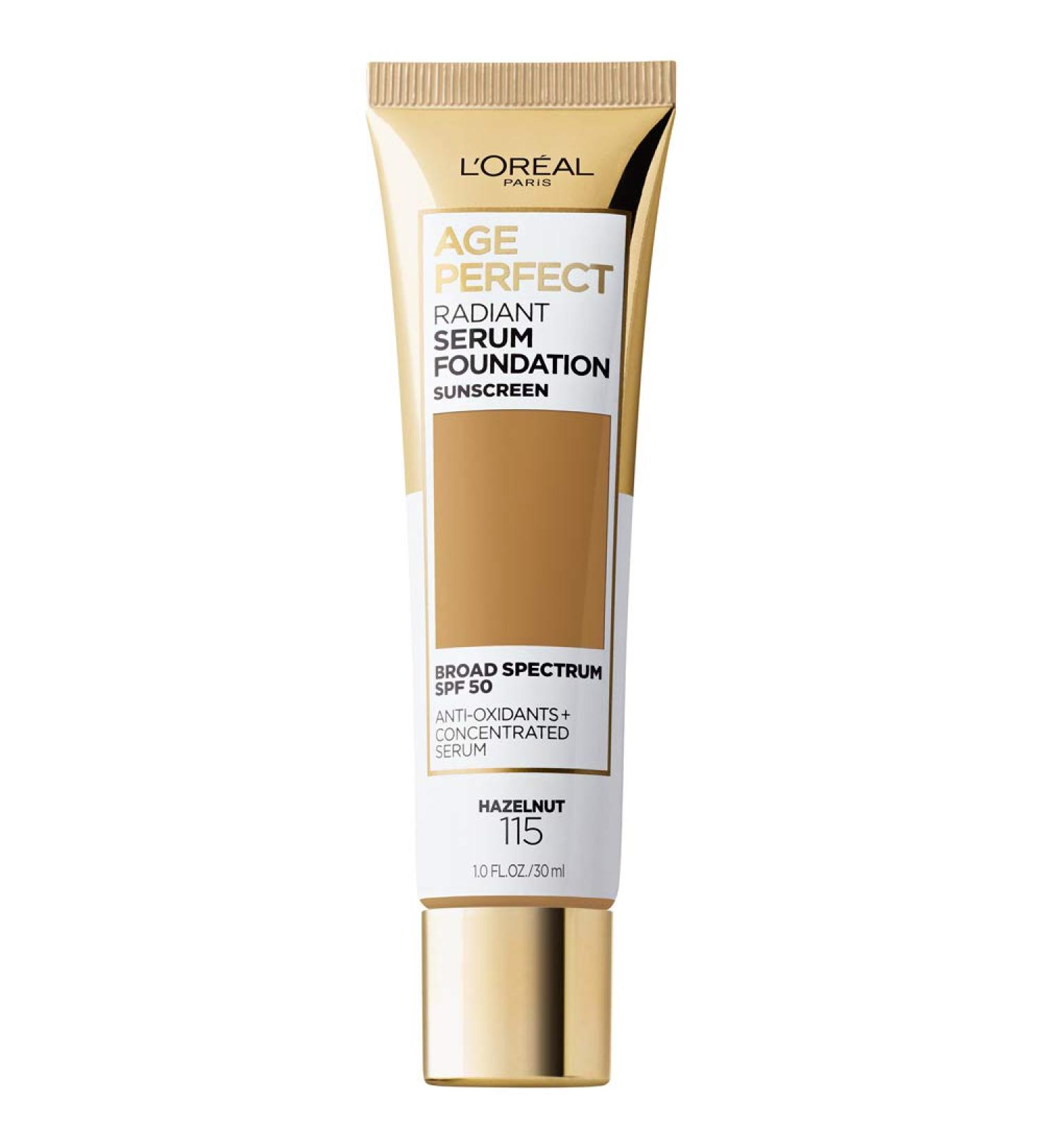 L'Or al Paris Age Perfect Radiant Serum Foundation SPF 50 Hazelnut 1oz - Buy Online on SooperMarket.com
