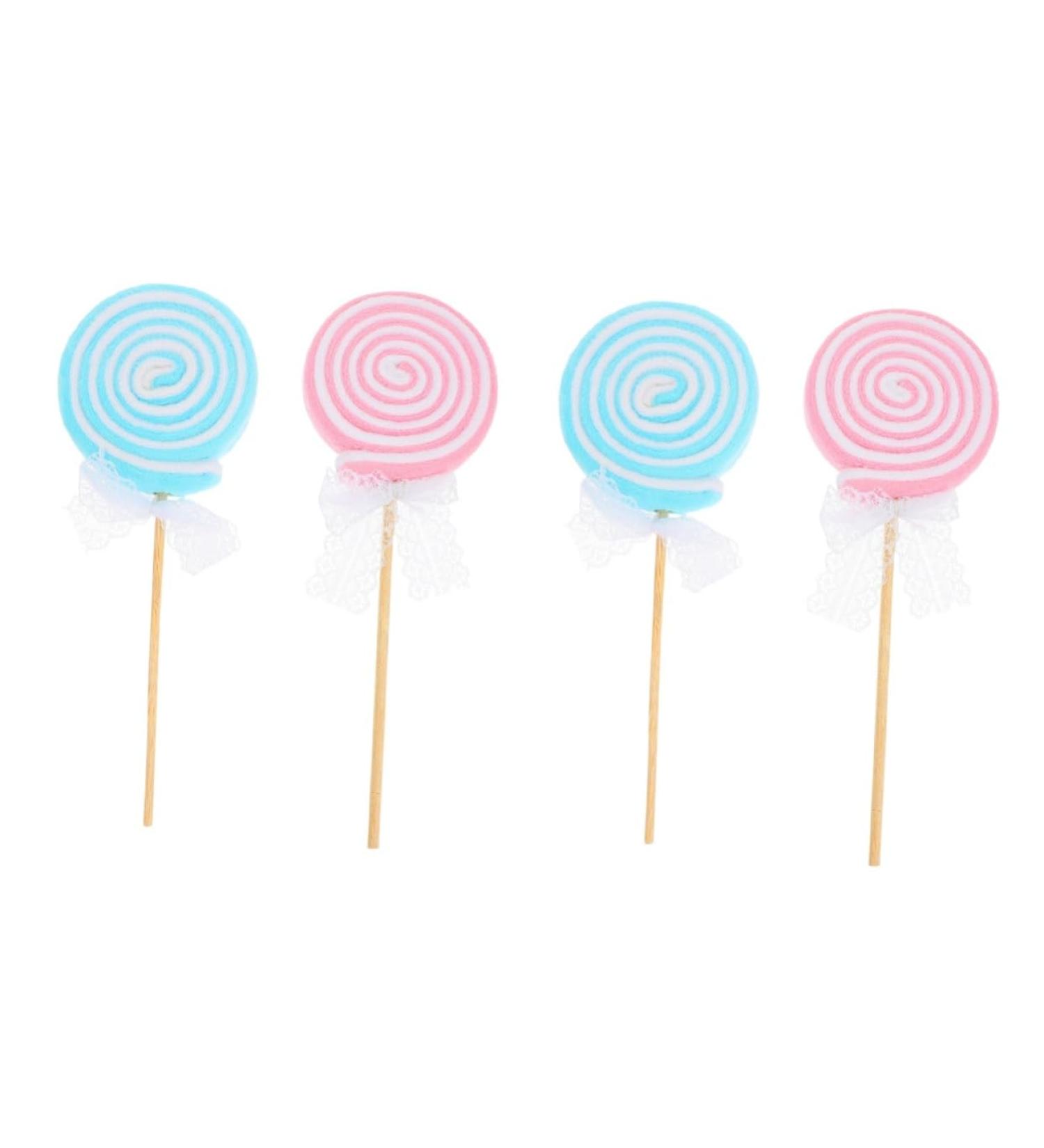 Warmhm 4 Pcs Lollipop Cosplay Party Supplies Fairy Accessories Wedding Favors Toy for Kids Princess Fairy Wand Girl Fairy Wand Cake Pop Ornament Wooden Toys Plush Toy Wool Felt Bouquet - Buy Online on SooperMarket.com