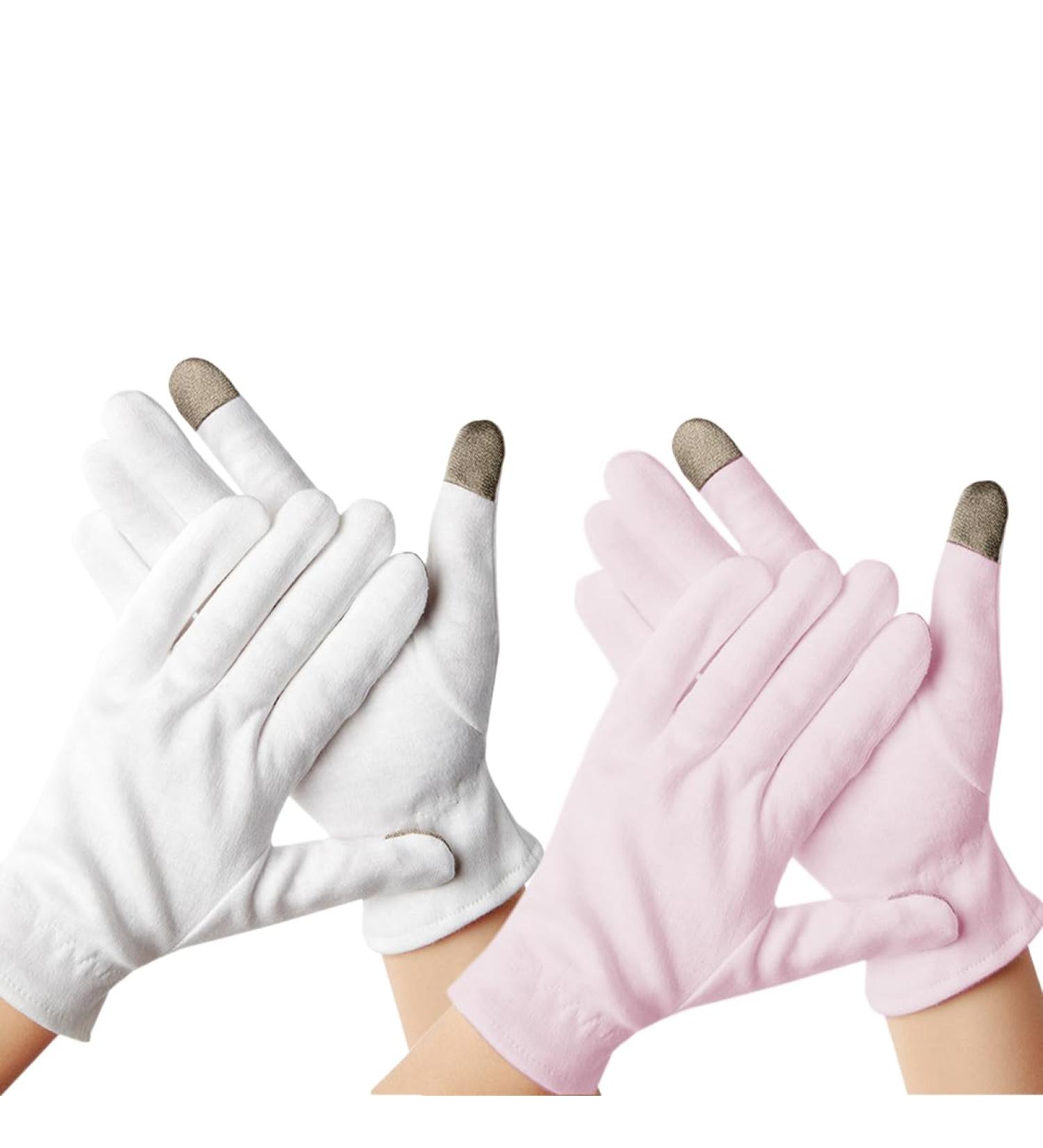 NTRUXZP Moisturizing Gloves 2 Pairs Touch Screen Cotton Gloves Overnight Heal Eczema Sleep Lotion Hands Spa Treatments Repair Rough Cracked Dry Cracked Skin - Buy Online on SooperMarket.com
