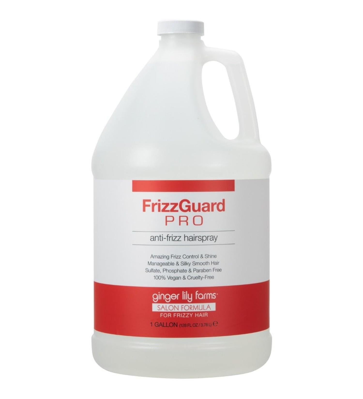 Ginger Lily Farms Salon Formula FrizzGuard Pro Anti-Frizz Hairspray for Frizzy Hair 100% Vegan & Cruelty-Free 1 Gallon (128 fl oz) Refill - Buy Online on SooperMarket.com