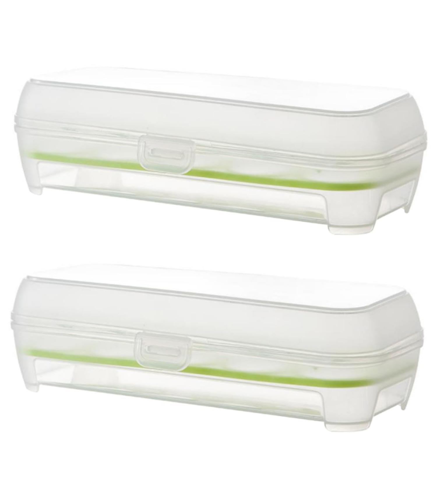 2pcs 10 Eggs Portable Refrigerator Clear Storage Bin with Lid Egg Holder Storage Box re-usable Green 24.5*10.5*7cm - Buy Online on SooperMarket.com