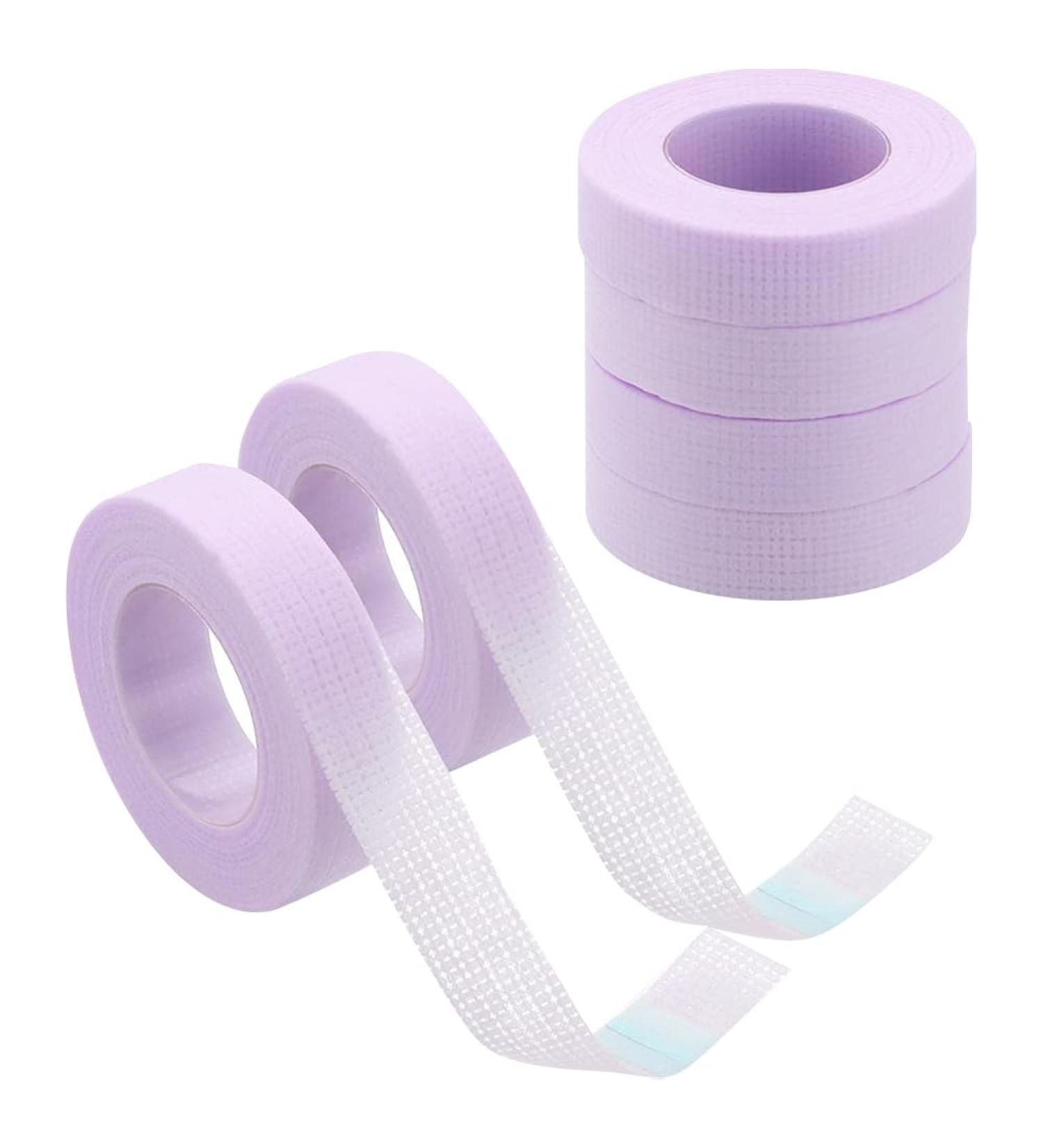 Buy GSHLLO 6 Rolls Eyelash Extension Adhesive Tape - Breathable Fabric for Makeup & Lash Grafting - Purple | International Shipping Available - Buy Online on SooperMarket.com