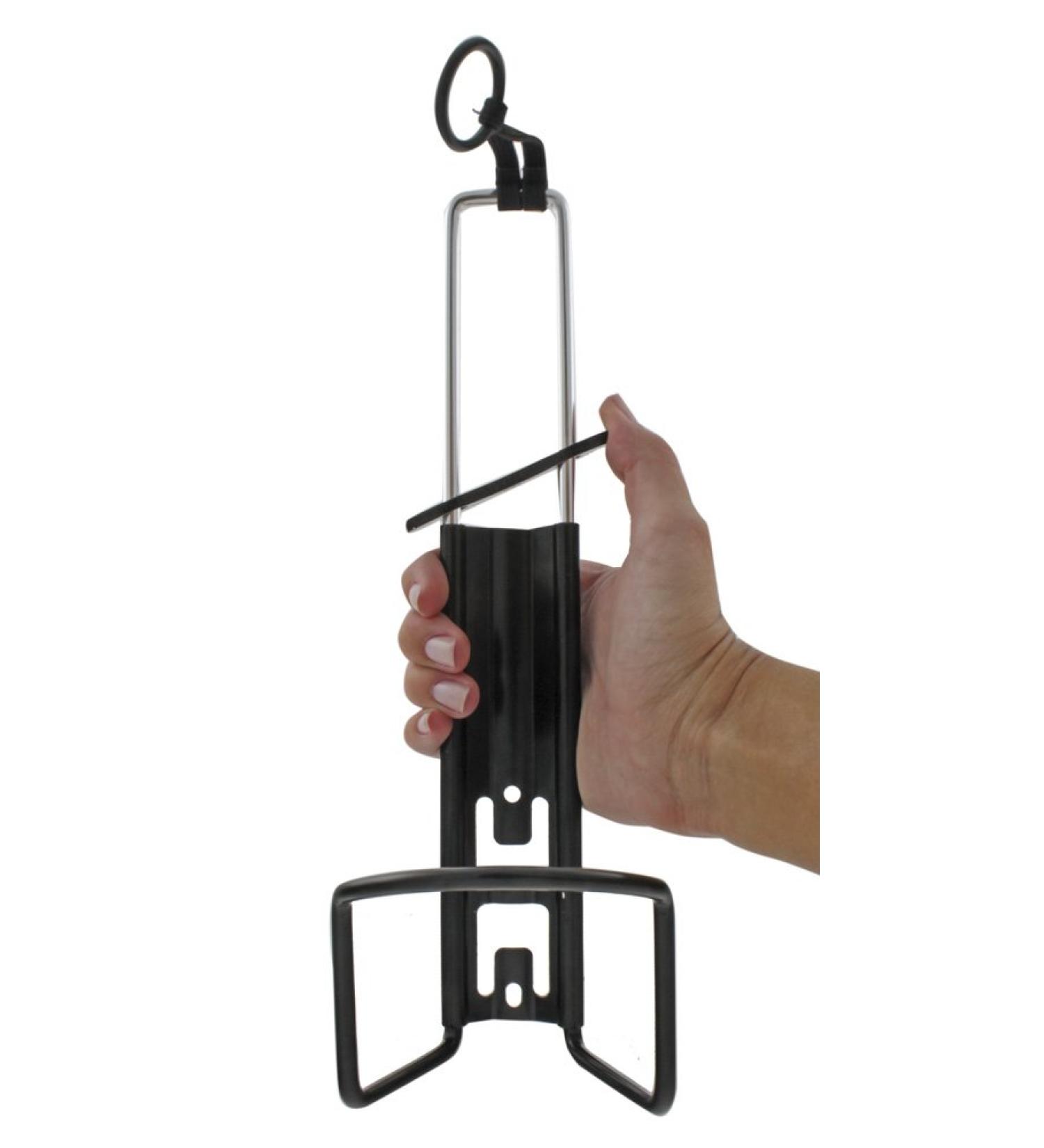 M-Wave Adjustable Drinking Bottle Holder for Up to 1.5L Bottles - Black | International Shipping Available - Buy Online on SooperMarket.com