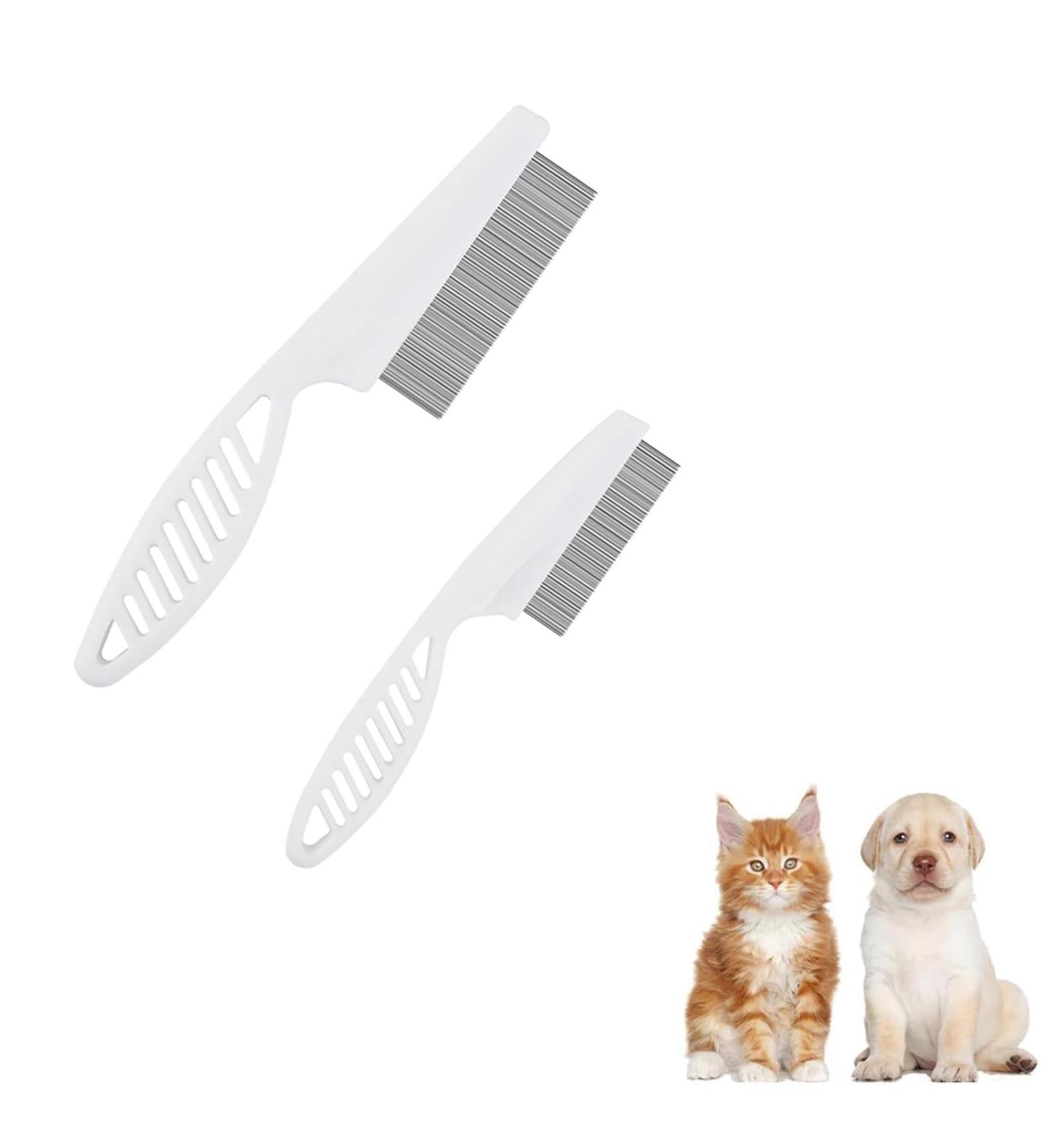 Flea Comb for Dogs 2-piece Set of Dog Fine Toothed Flea Comb Flea Comb for Cats Dogs Lice Combs Fine Tooth Comb Grooming Suitable for Removing Tears Stains from Dogs Fleas Lice - Buy Online on SooperMarket.com