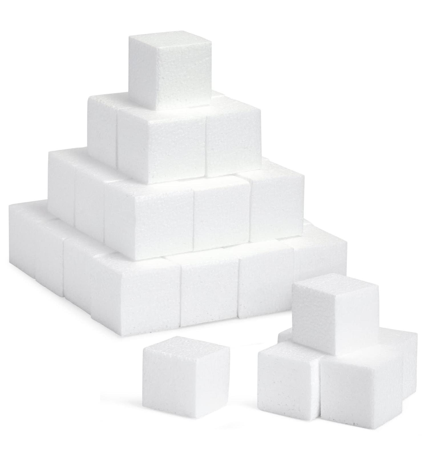 36 Pack Blank Foam Cubes and Square Blocks for Crafts and School Projects - 2x2x2 inches - Buy Online on SooperMarket.com
