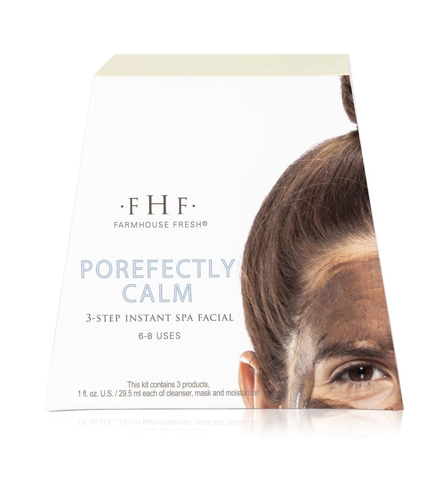 FarmHouse Fresh Porefectly Calm 3-Step Instant Spa Facial - Soothing & Hydrating Treatment (3 ct) - Fast International Shipping - Buy Online on SooperMarket.com