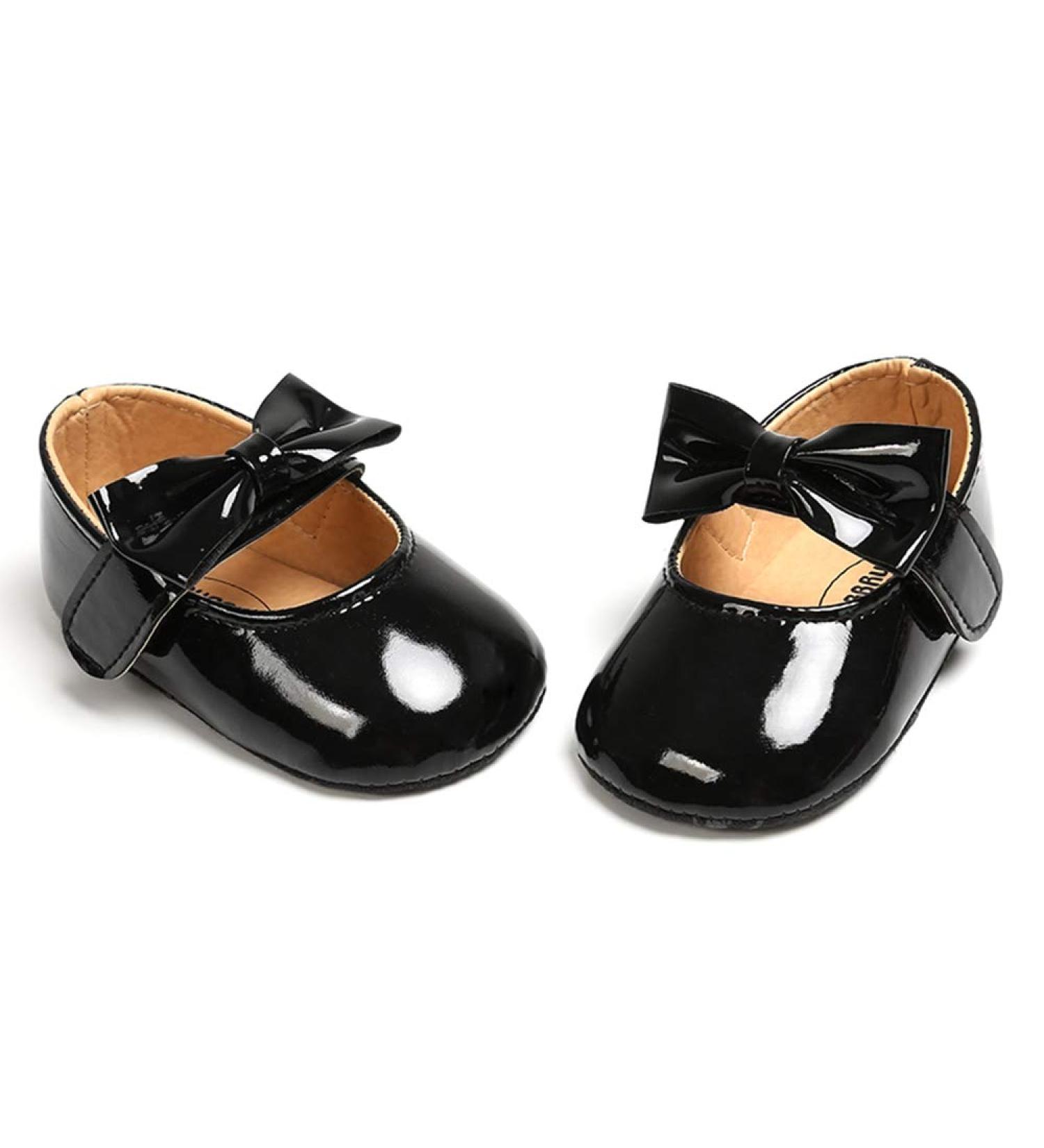 RVROVIC Baby Girl Moccasins | Infant Princess Sparkly Soft Sole Shoes | 0-6 Months | Black - Buy Online on SooperMarket.com