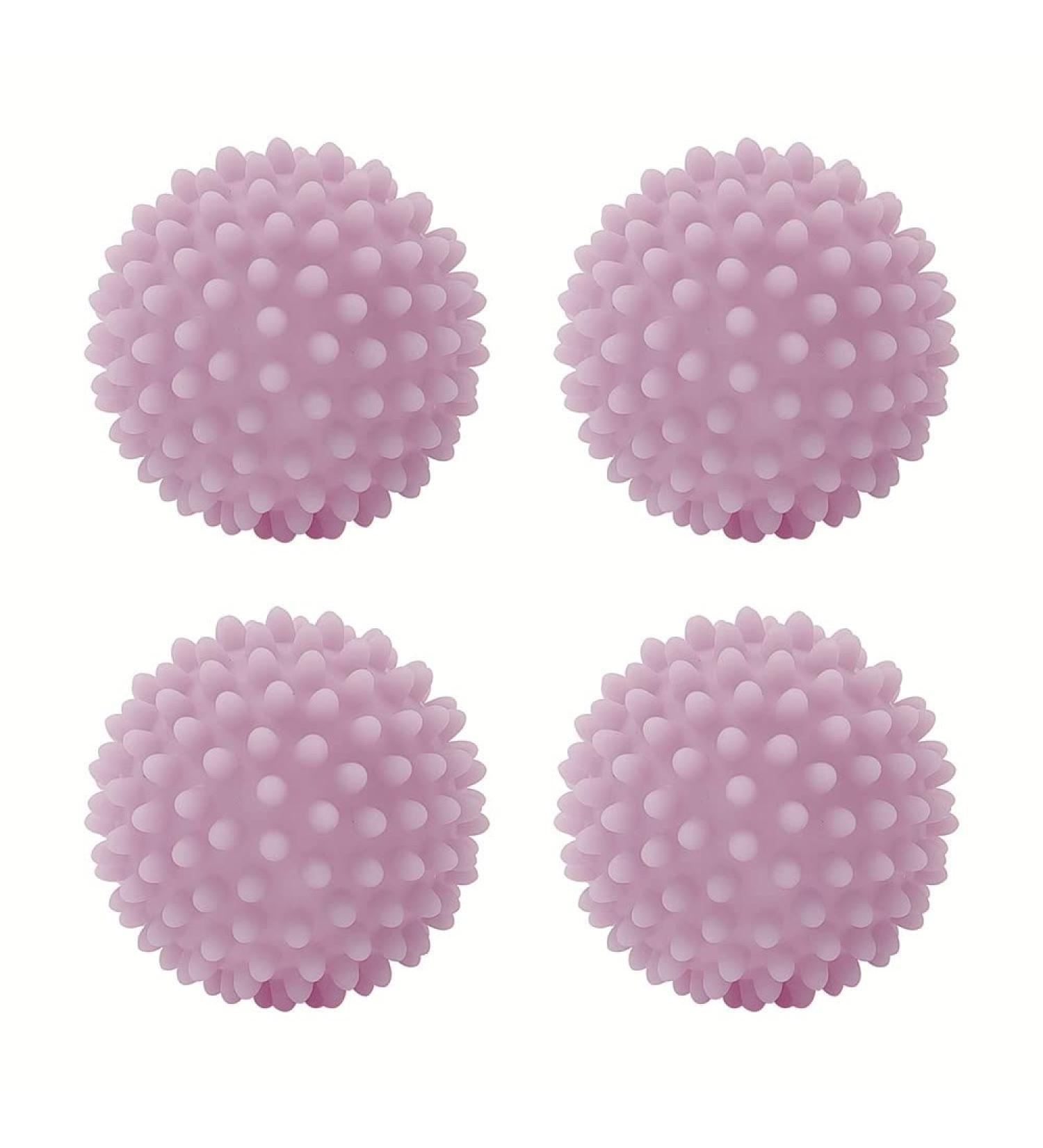 4 Pack Eco Laundry Dryer Balls - Reusable Silicone Fabric Softener Alternative for Quick Drying | Light Purple - Buy Online on SooperMarket.com