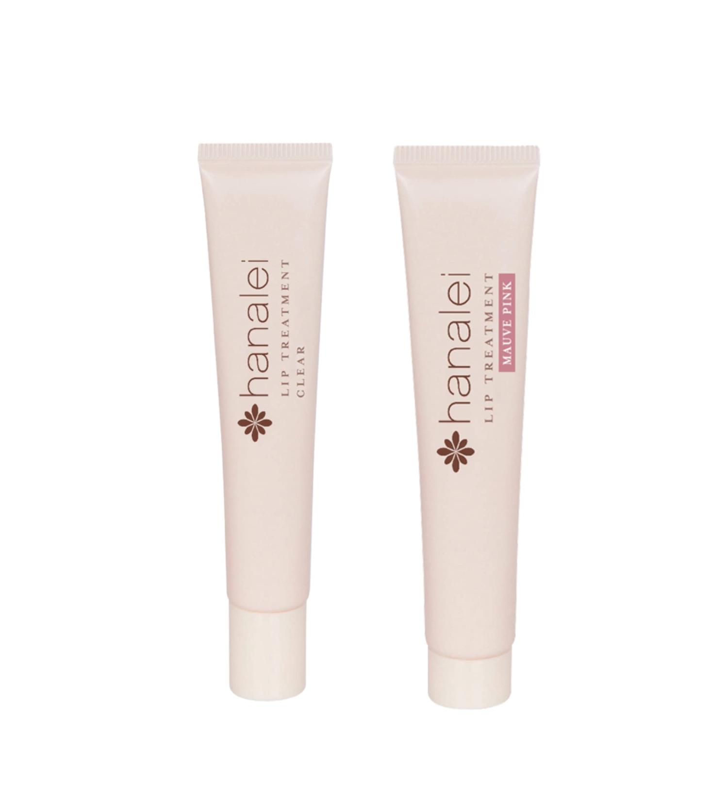 Hanalei Lip Treatment Bundle - Clear & Mauve Pink | Infused with Kukui Oil, Shea Butter, Agave & Grapeseed Oil for Dry Lips (Cruelty-Free & Paraben-Free) - Buy Online on SooperMarket.com