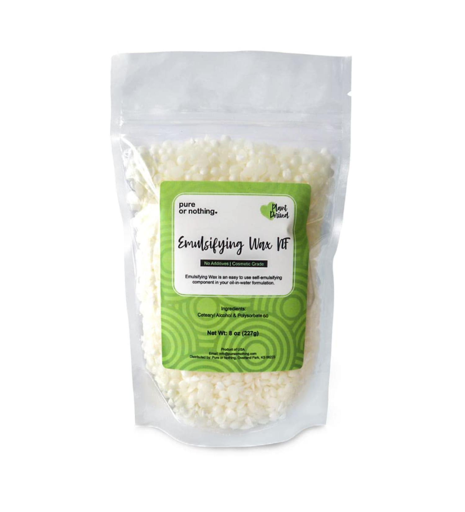 Non-GMO Emulsifying Wax NF Pastilles - 8 oz. | 100% Natural Plant Derived | Cosmetic Grade for Lotion Making | Made in USA - Buy Online on SooperMarket.com