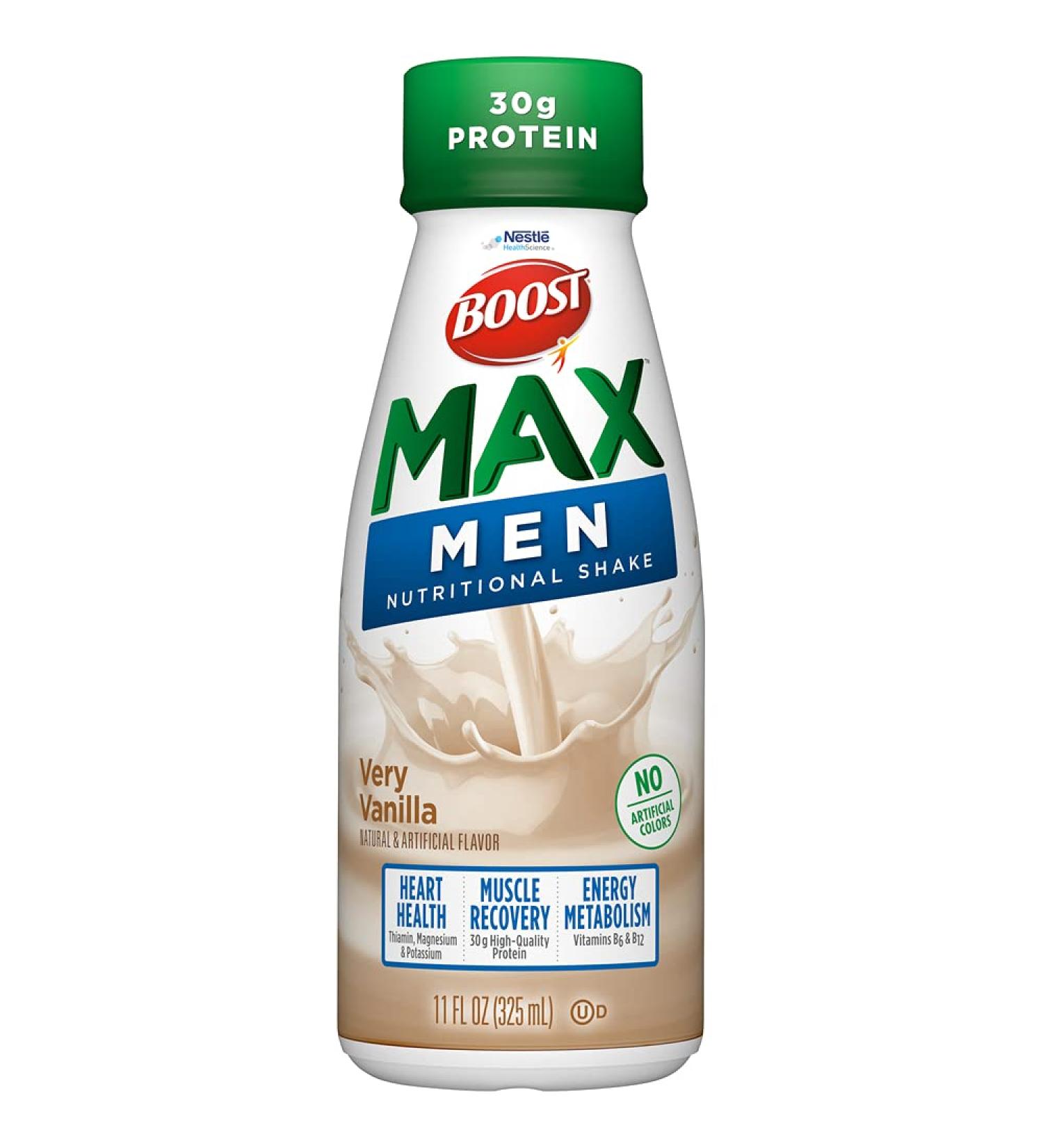 Boost Max Protein Drink Very Vanilla 11 fl oz Bottle 12 Pack - Men's Vanilla Supplement - Buy Online on SooperMarket.com