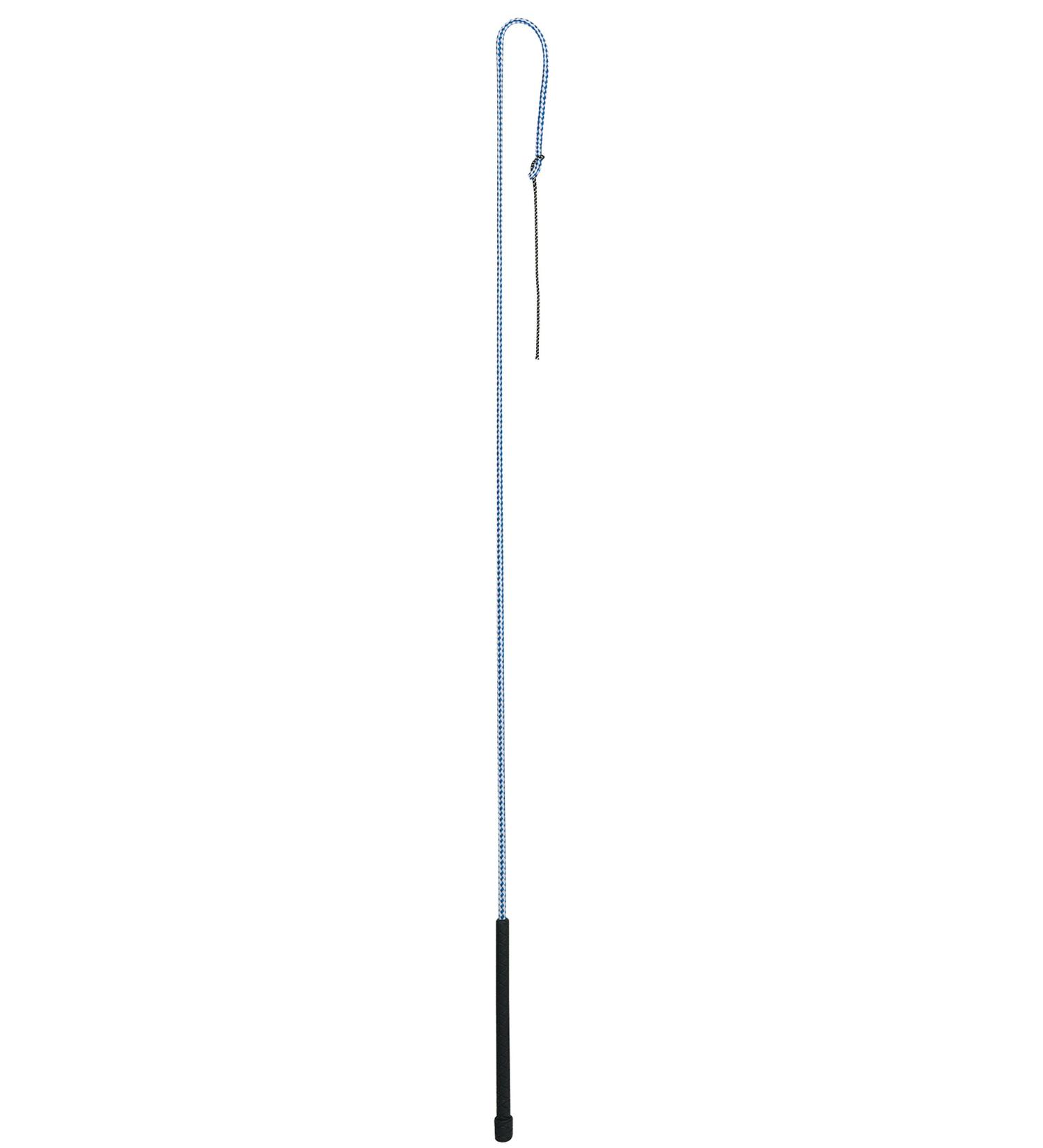 Weaver Leather Livestock Whip with Rubber Handle, Blue/White, 50"