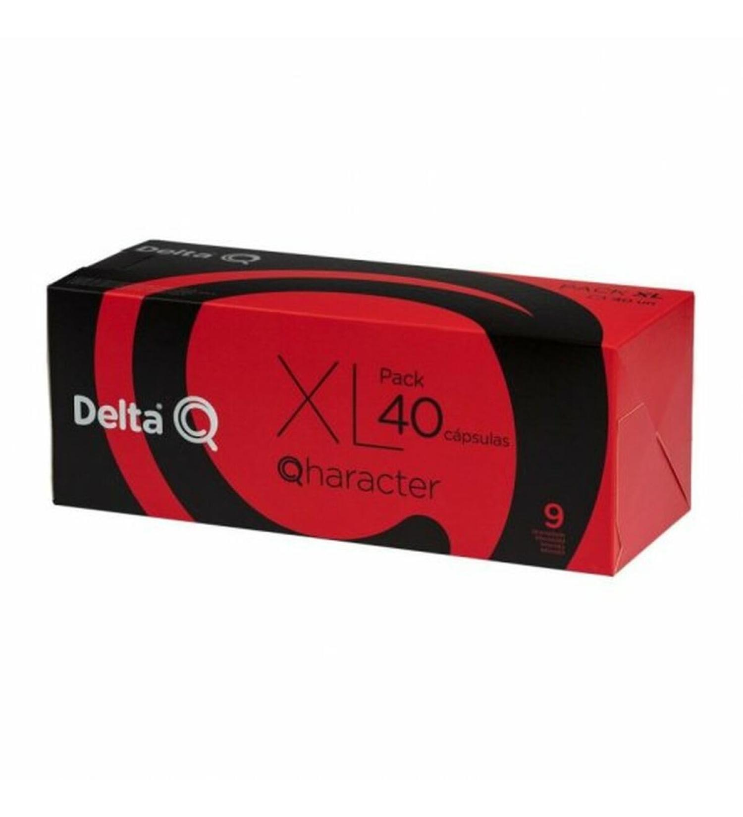 BOX OF 40 COFFEE CUPS QHARACTER - INTENSITY 9 - COMPATIBLE WITH DELTA CAFETERS