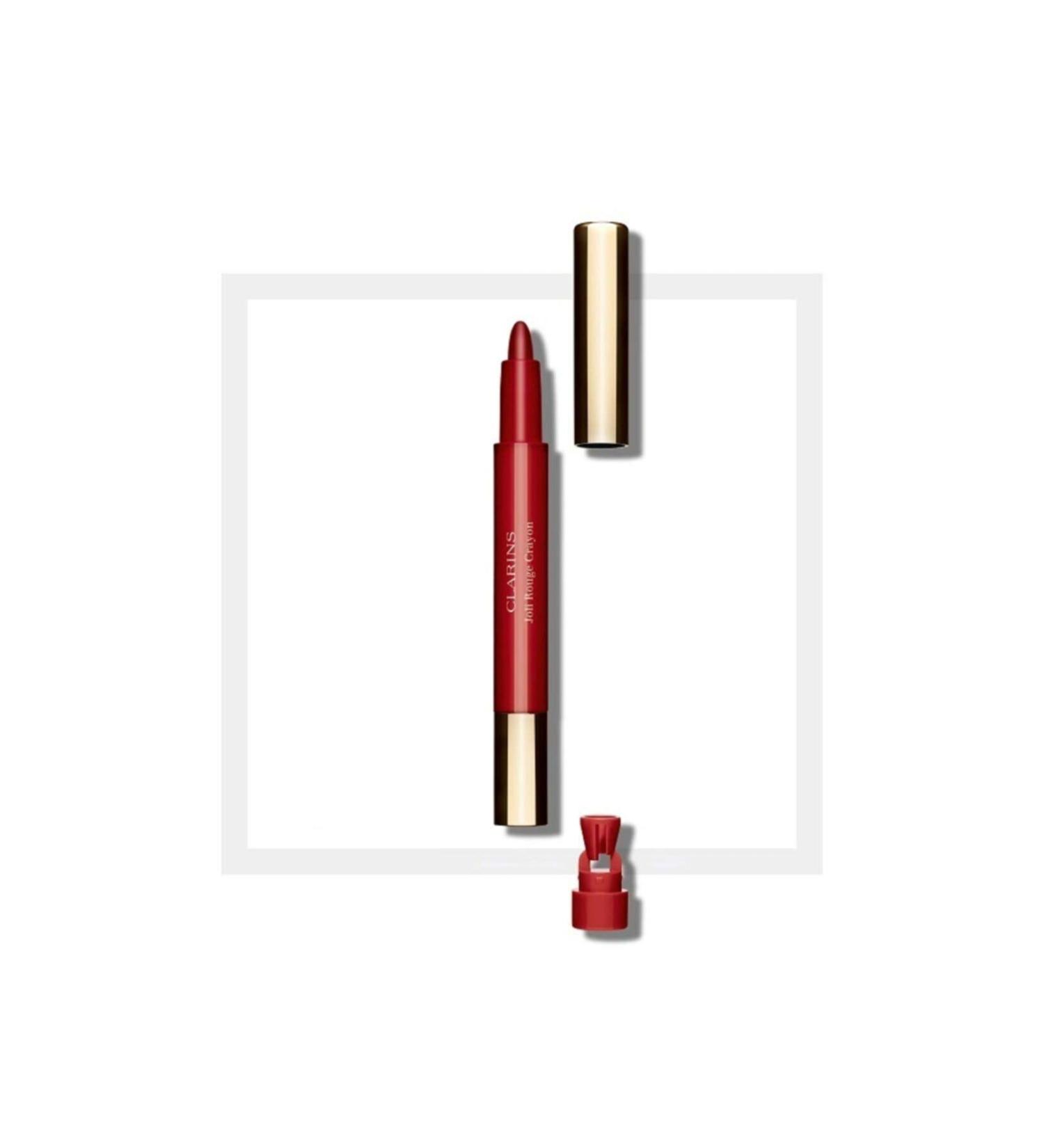 Clarins Joli Rouge Lip Crayon | 2-In-1 Lip Liner & Filler | Bold Matte Finish | Hydrating Formula | 0.02 Oz - 742C - Buy Online on SooperMarket.com