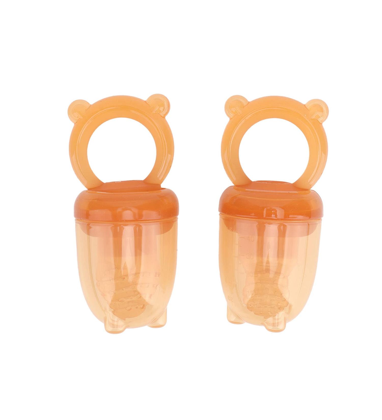 Shop Baby Fruit Feeder Pacifiers - Soft Silicone Teething Relief | 2PCS Educational Safe for Home Use - Buy Online on SooperMarket.com