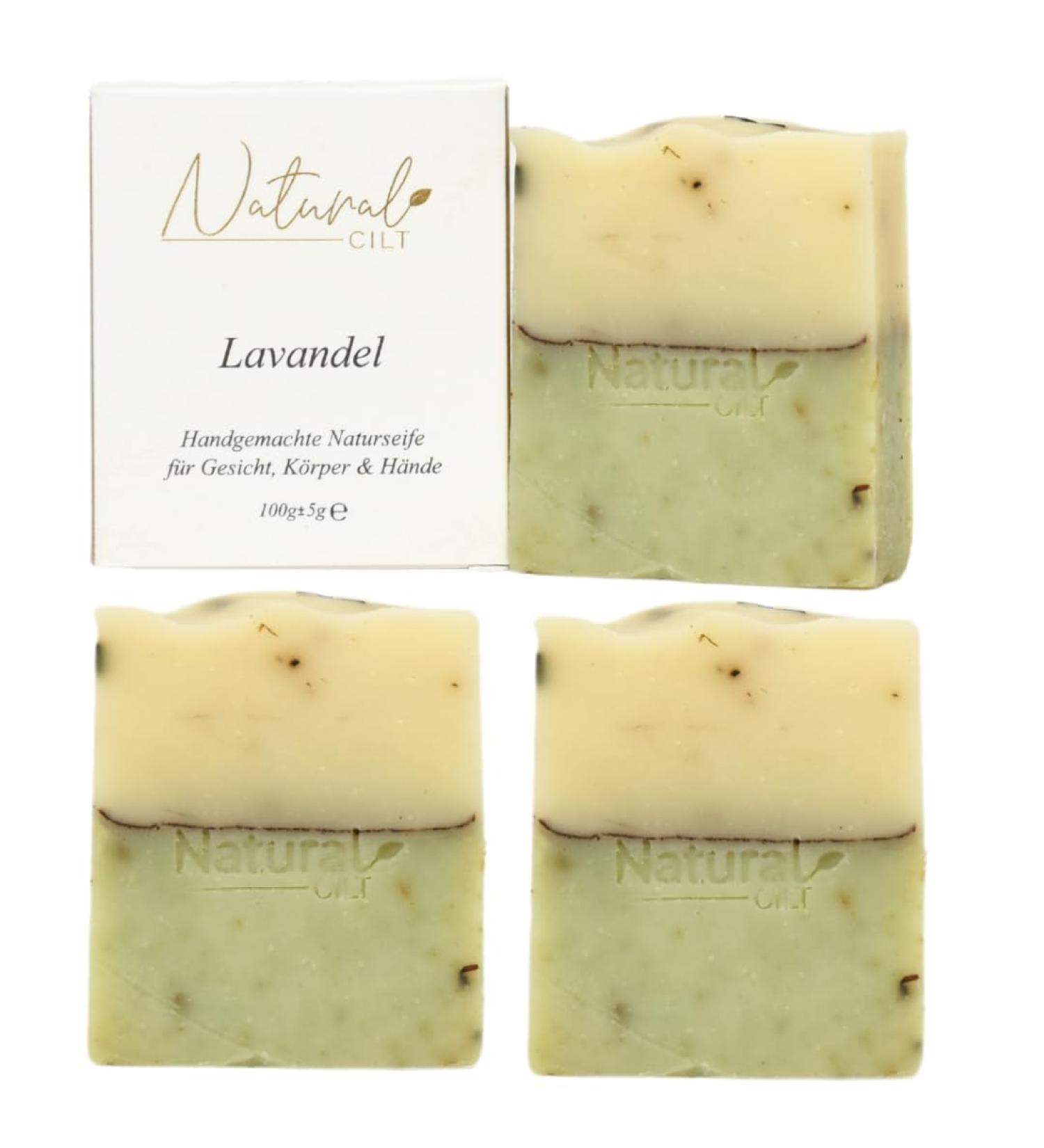 Buy 3x Natural Cilt Lavender Soap - 100% Handmade & Certified - Gentle for All Skin Types - Chemical-Free Shower Gel - 100g Pack - Buy Online on SooperMarket.com